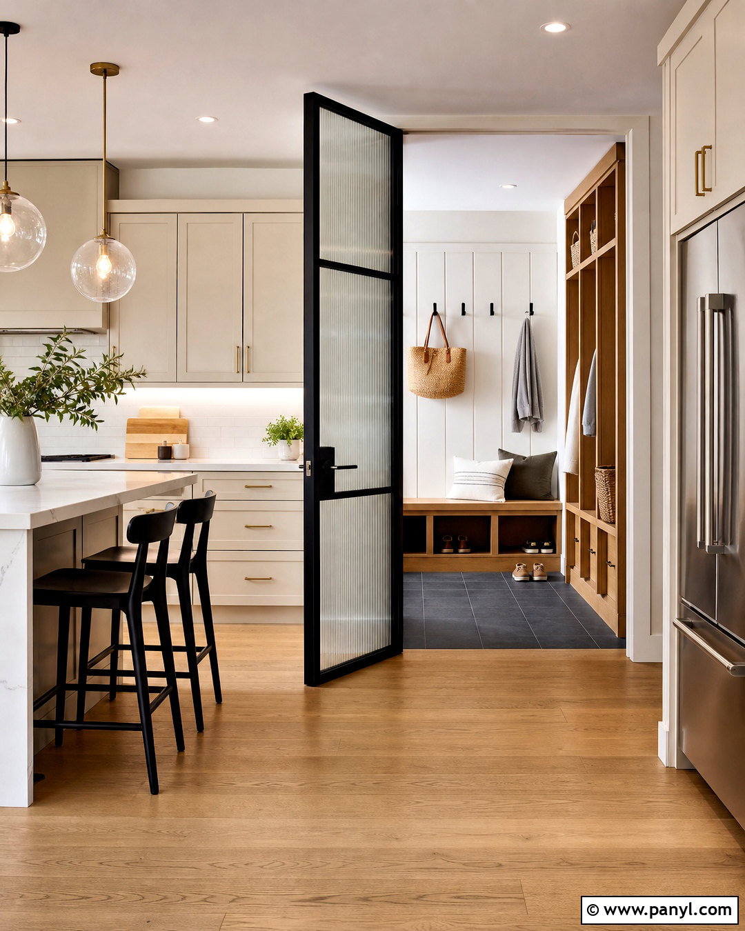 Black Glass Door Kitchen - 20 black door interior design ideas