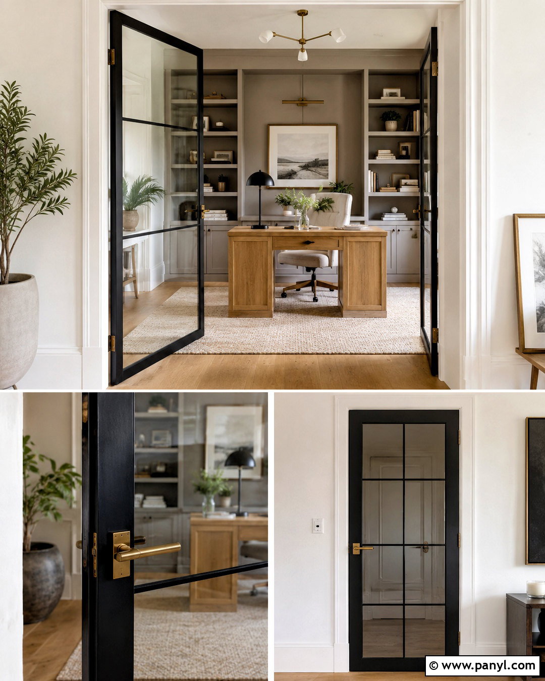 Black Glass Office Door With White Trim - 20 black interior doors with white trim ideas