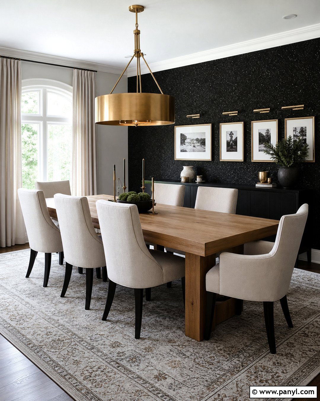 Black Glitter Dining Room Wall - 30 black glitter wall ideas