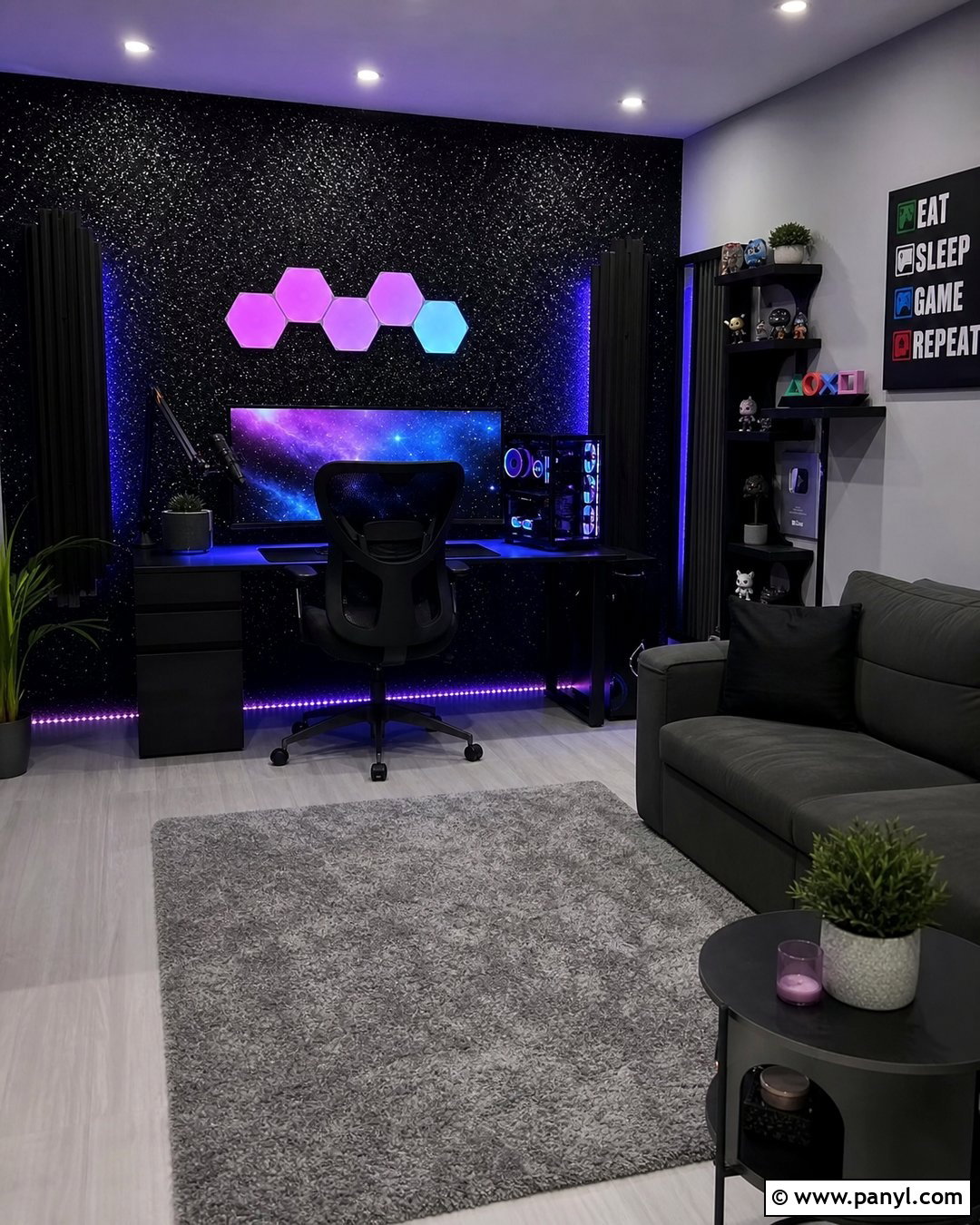 30 Black Glitter Wall Ideas for Glamorous, Light-Catching Rooms
