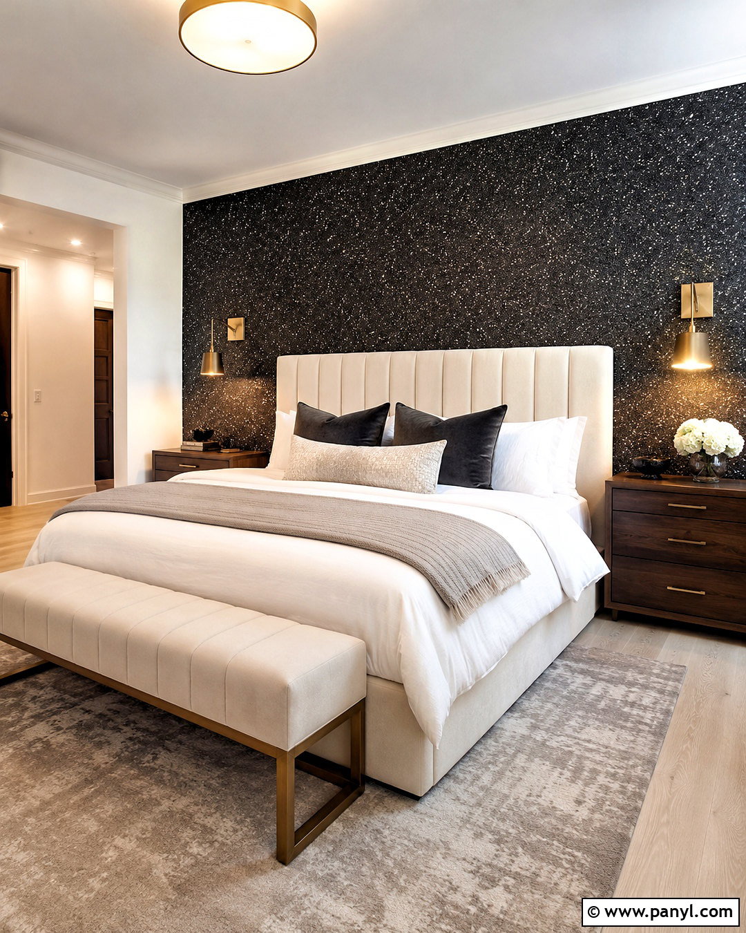 Black Glitter Wallpaper Bedroom - 20 black glittery wallpaper ideas