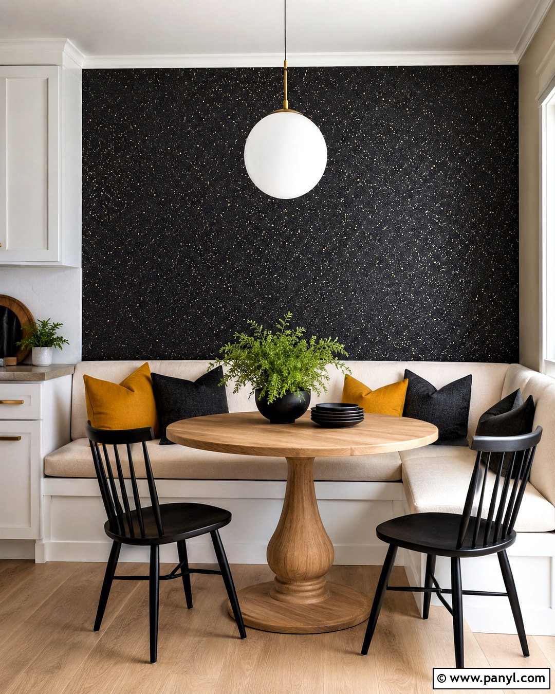 Black Glitter Wallpaper Kitchen Nook - 20 black glittery wallpaper ideas