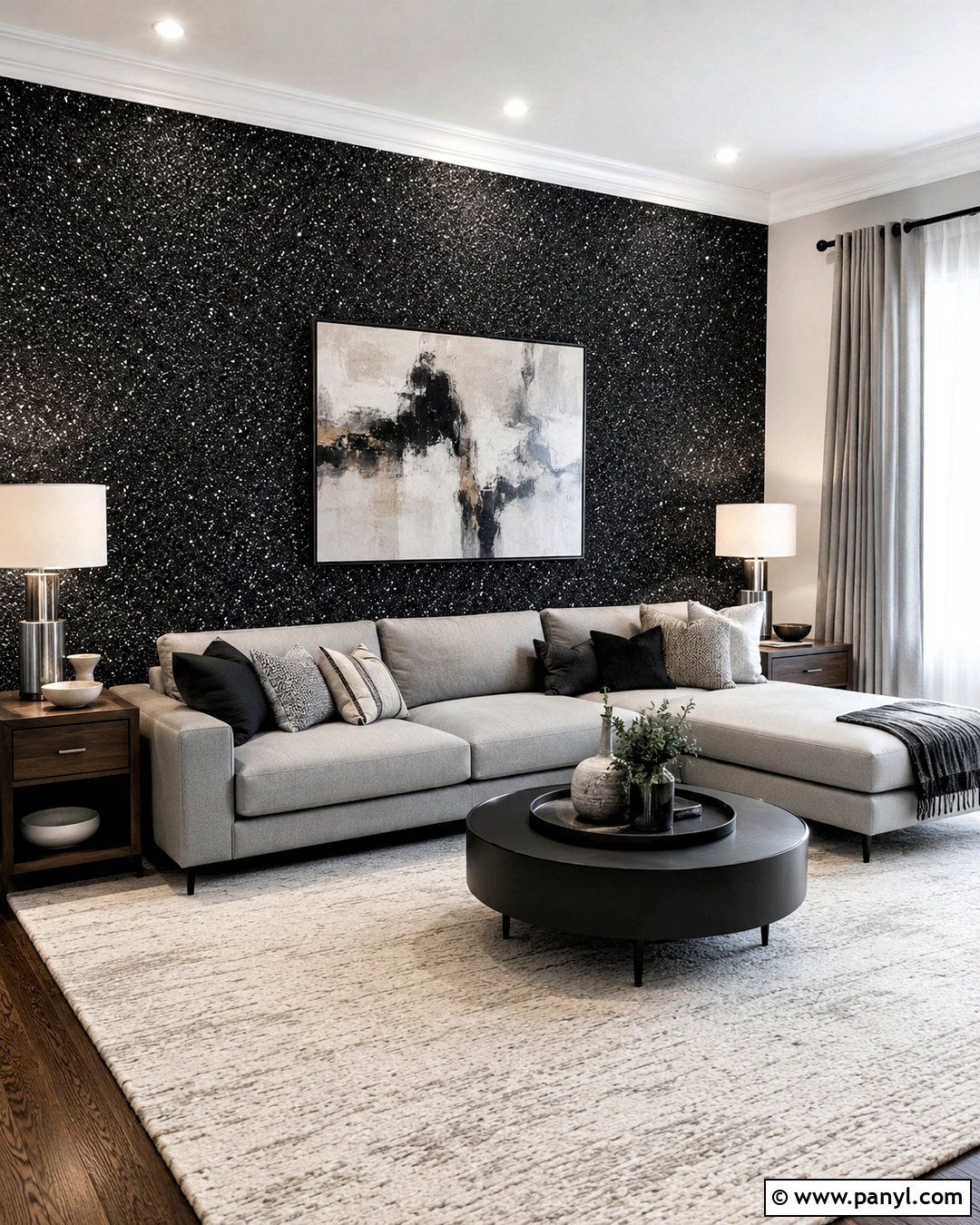 Black Glitter Wallpaper Living Room - 20 black glittery wallpaper ideas