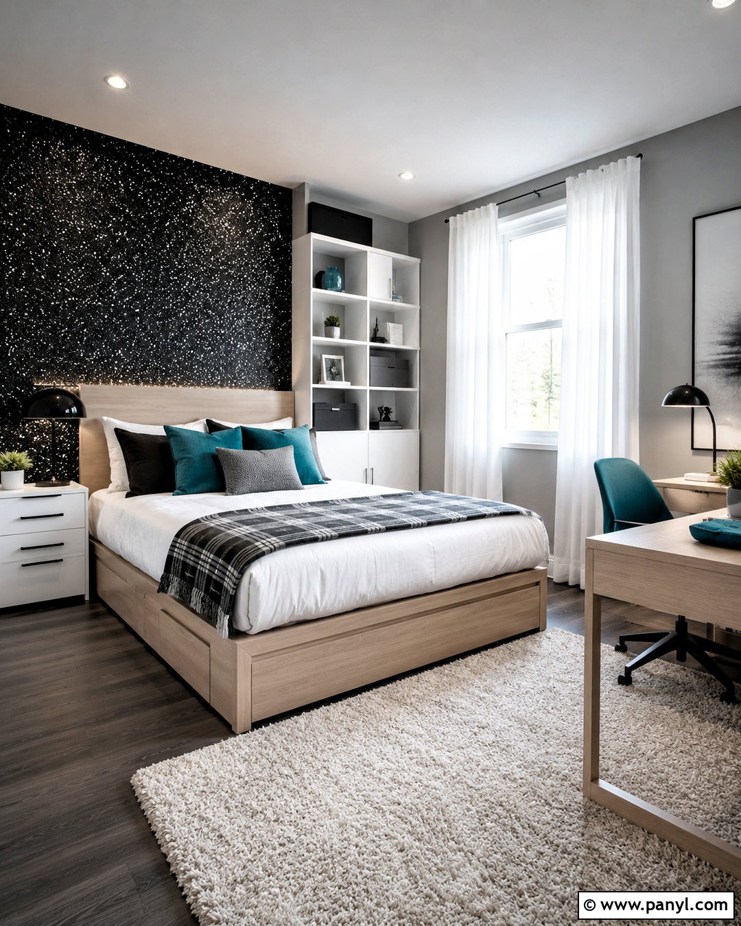 Black Glitter Wallpaper Teen Bedroom - 20 black glittery wallpaper ideas