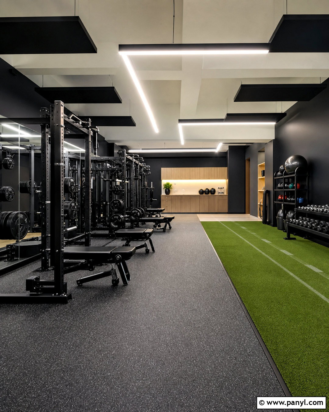 Black Gym Interior - 20 gym interior design ideas