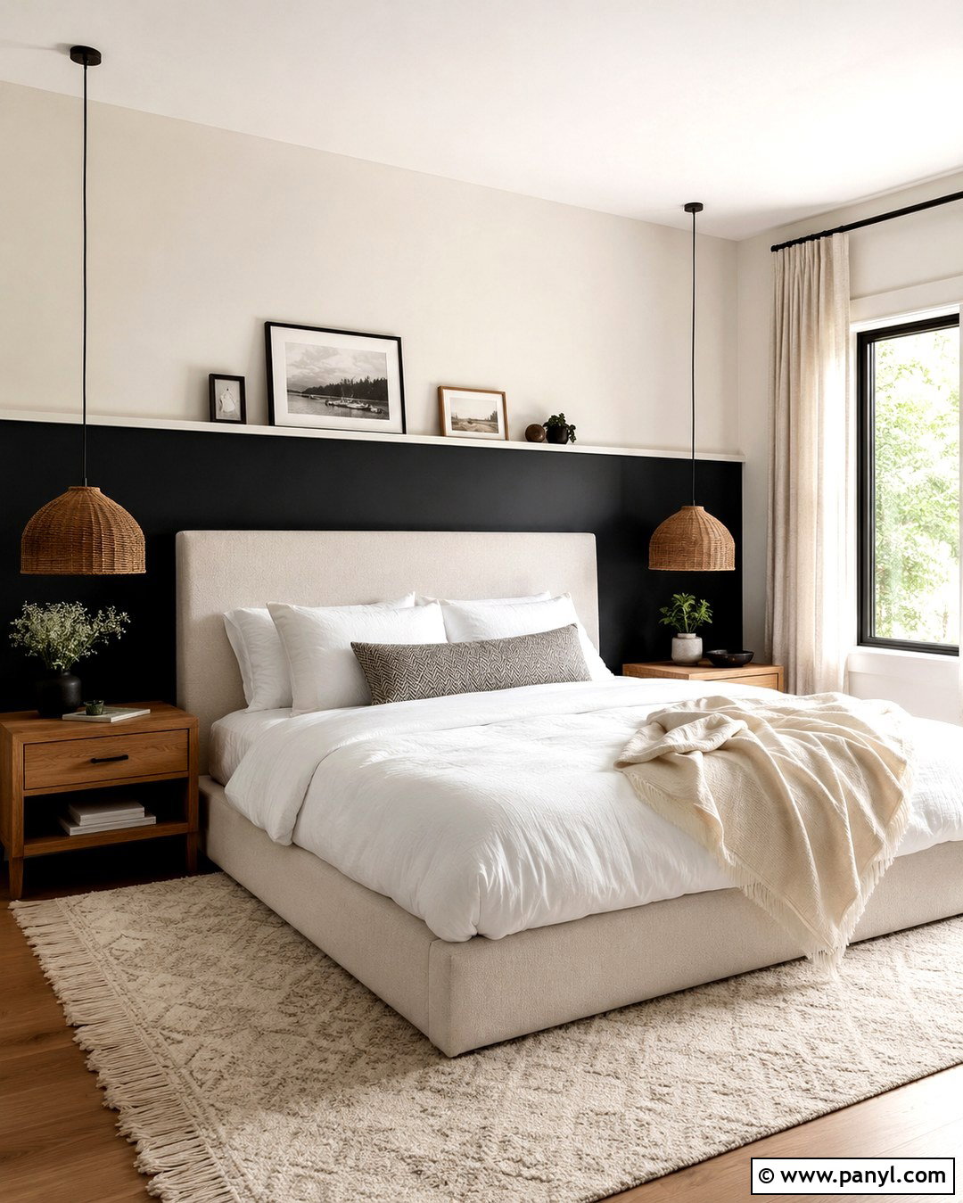 Black Half Wall Bedroom Accent Wall - 20 White And Black Accent Wall Ideas