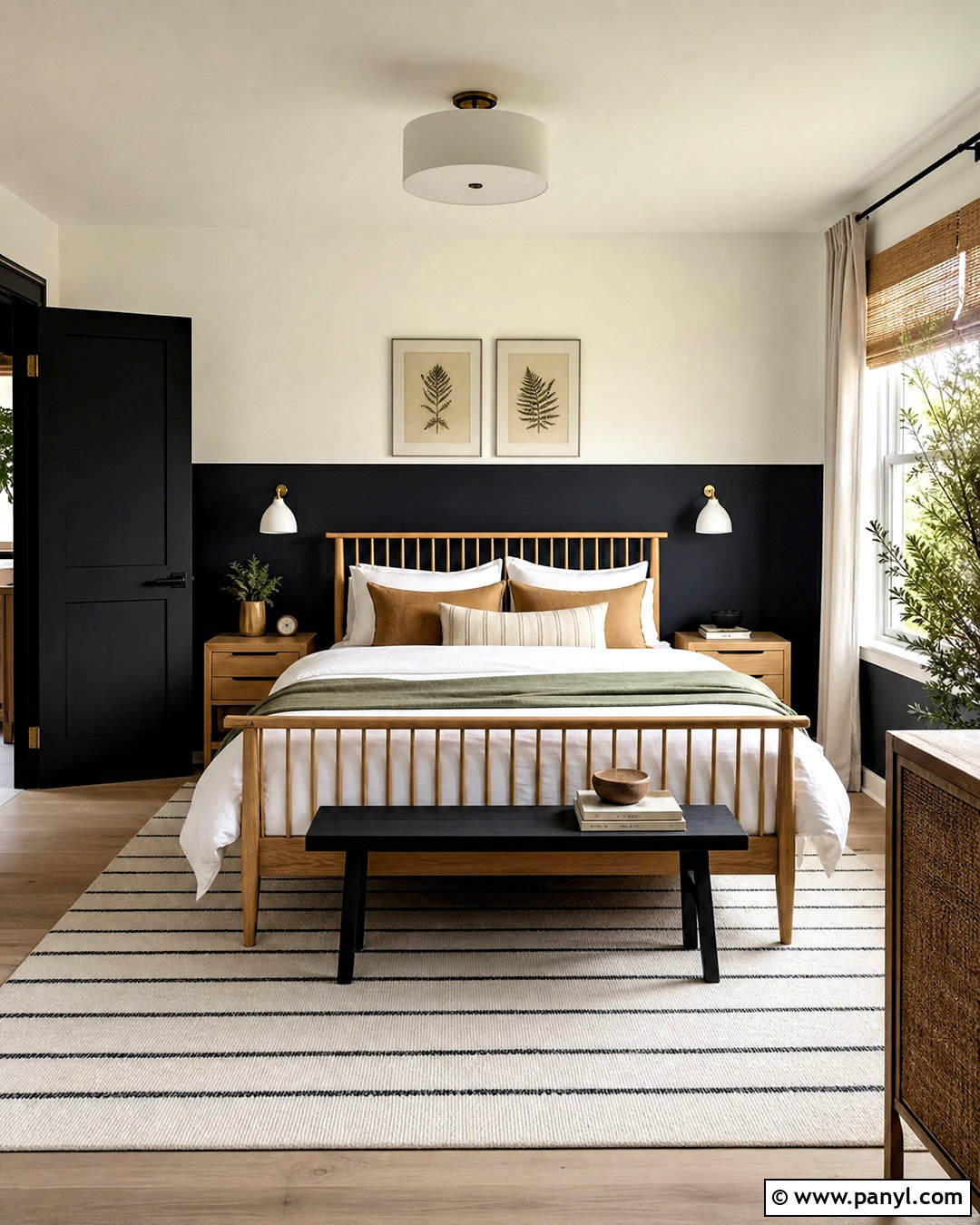 Black Half Wall Bedroom - 20 black accent wall bedroom ideas