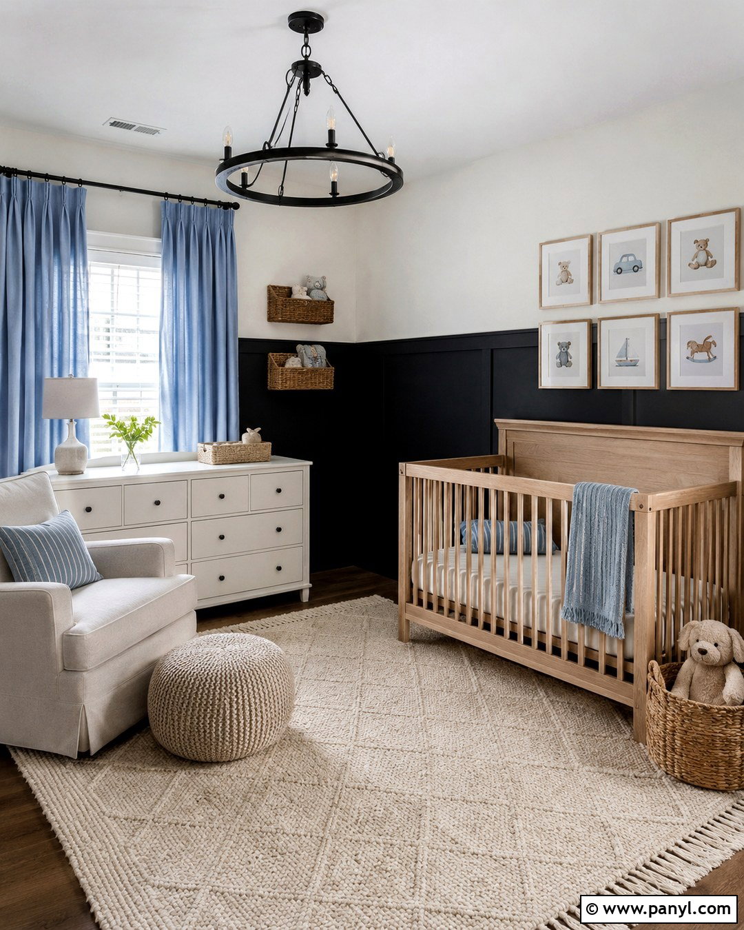 Black Half Wall Nursery - 20 Black Accent Wall Nursery Boy Ideas