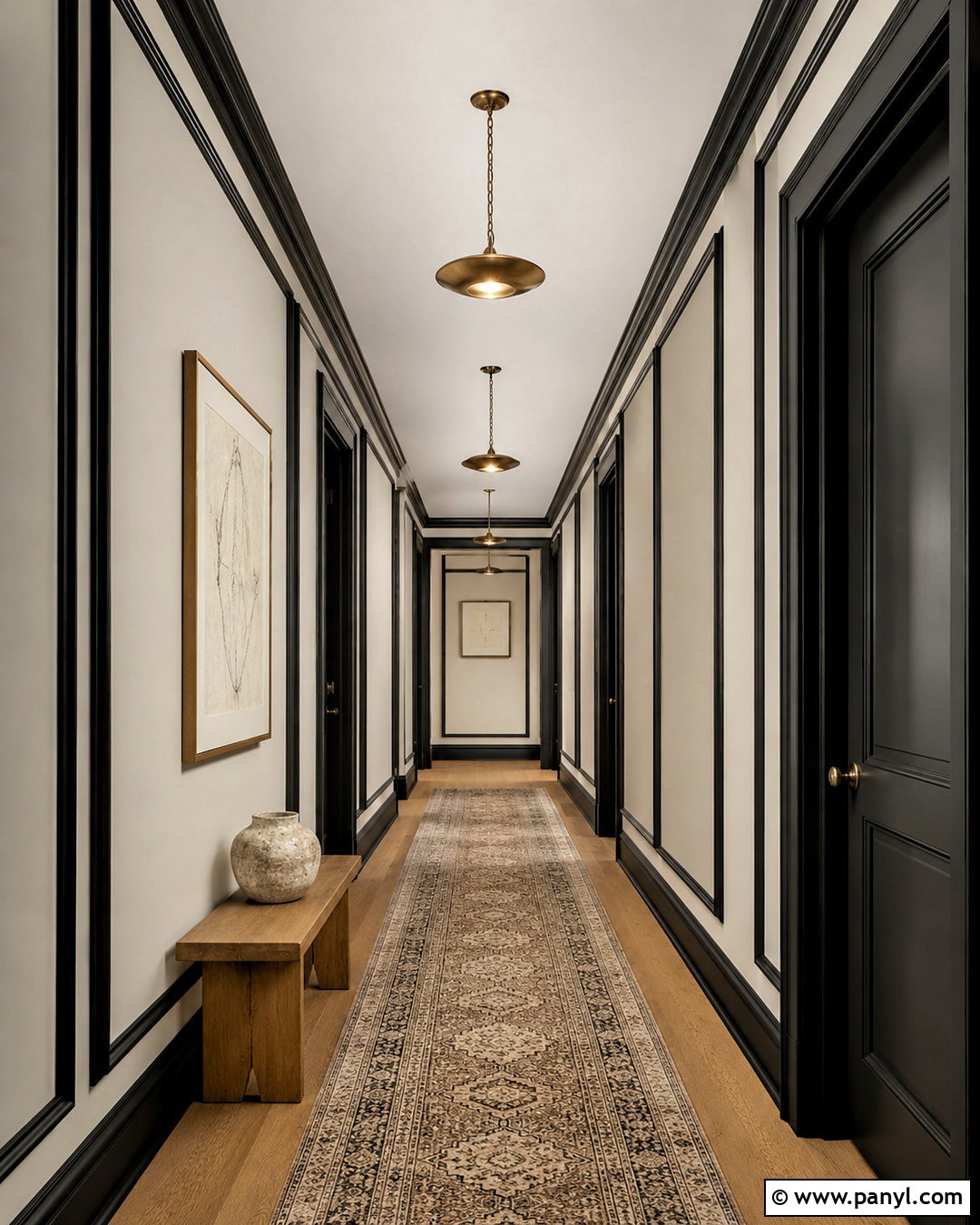 Black Hallway Wall Molding - 20 black moldings and trim ideas