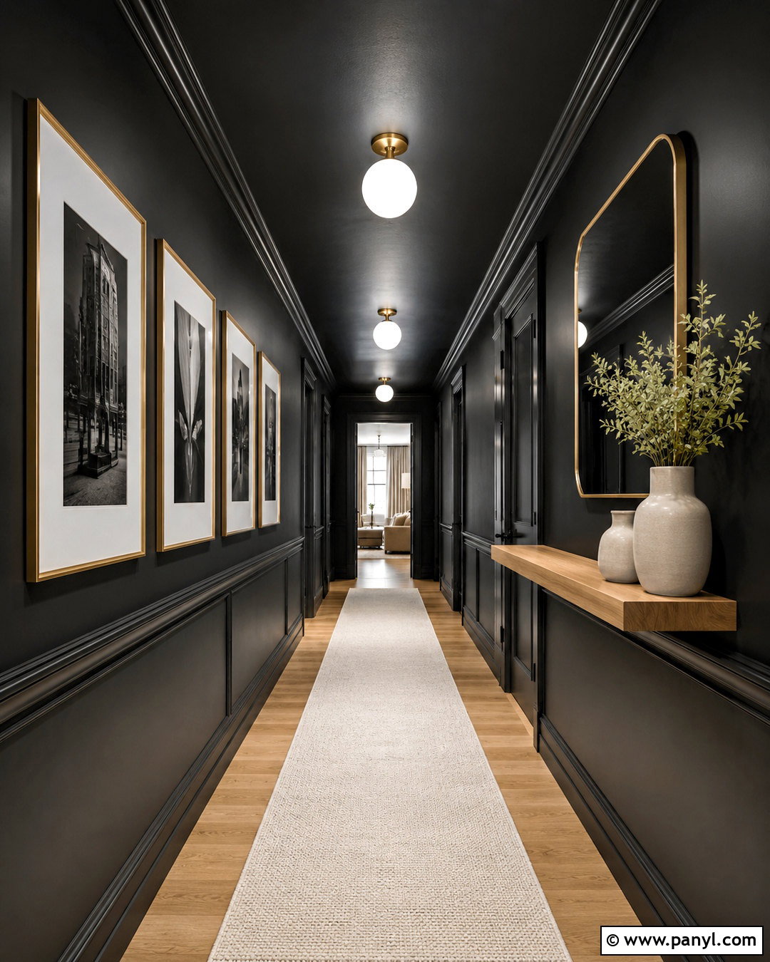 Black Hallway Walls And Ceiling - 20 dark walls and ceiling ideas