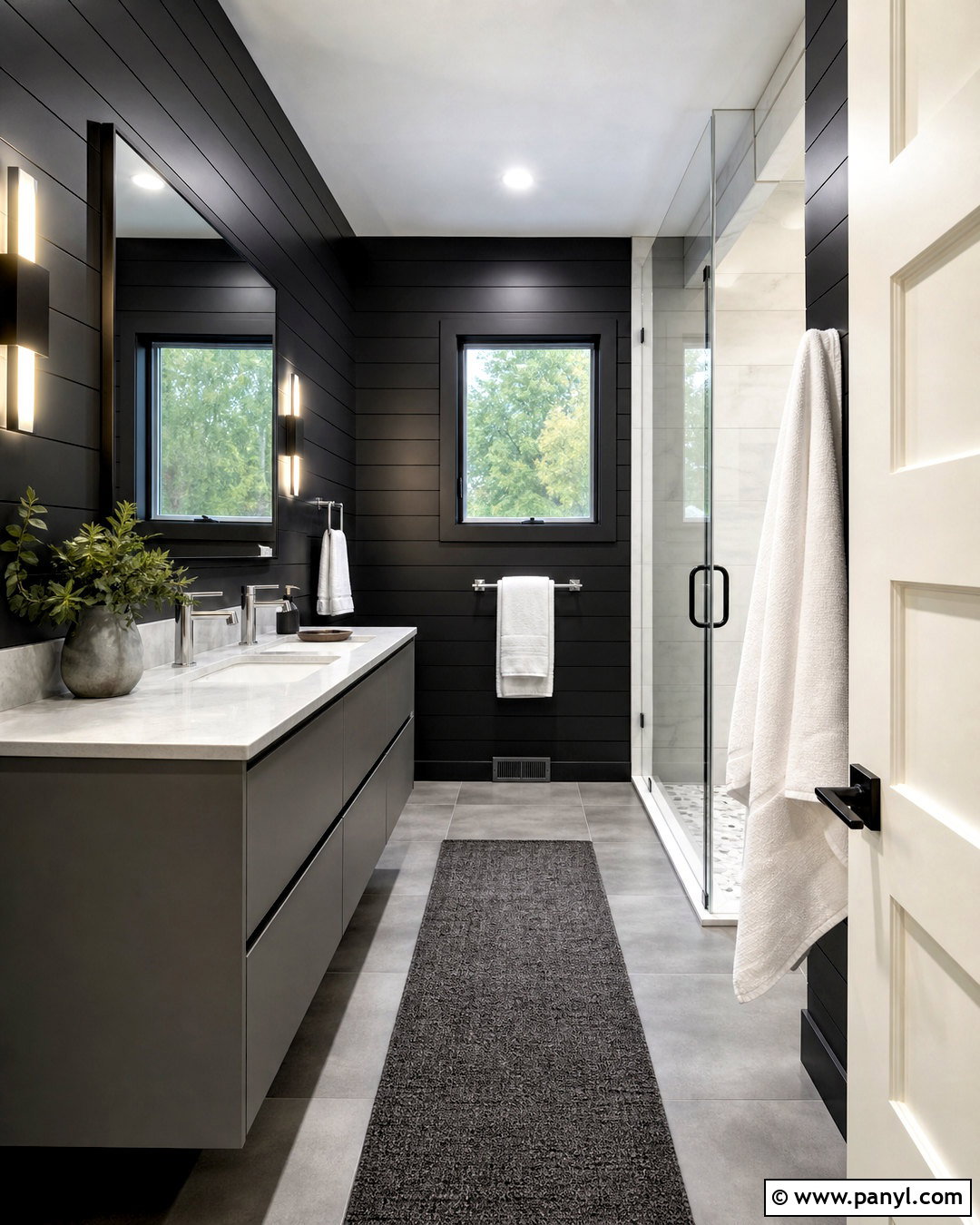 Black Horizontal Shiplap Bathroom - 20 black shiplap bathroom ideas