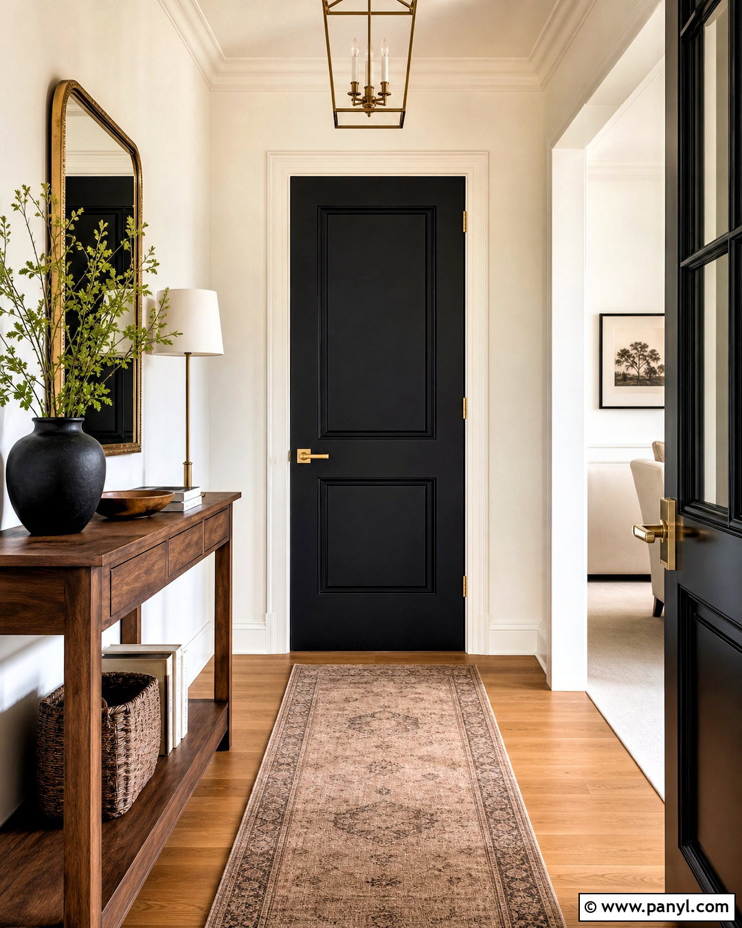 Black Indoor Door With Brass Hardware - 20 black indoor doors