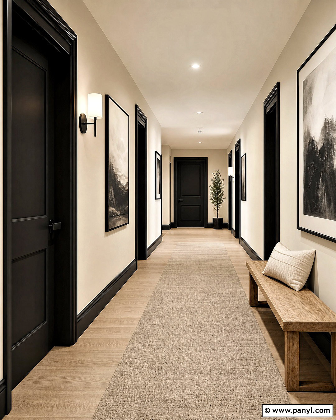 Black Interior Doors With Black Baseboards - 20 black interior doors with black trim ideas