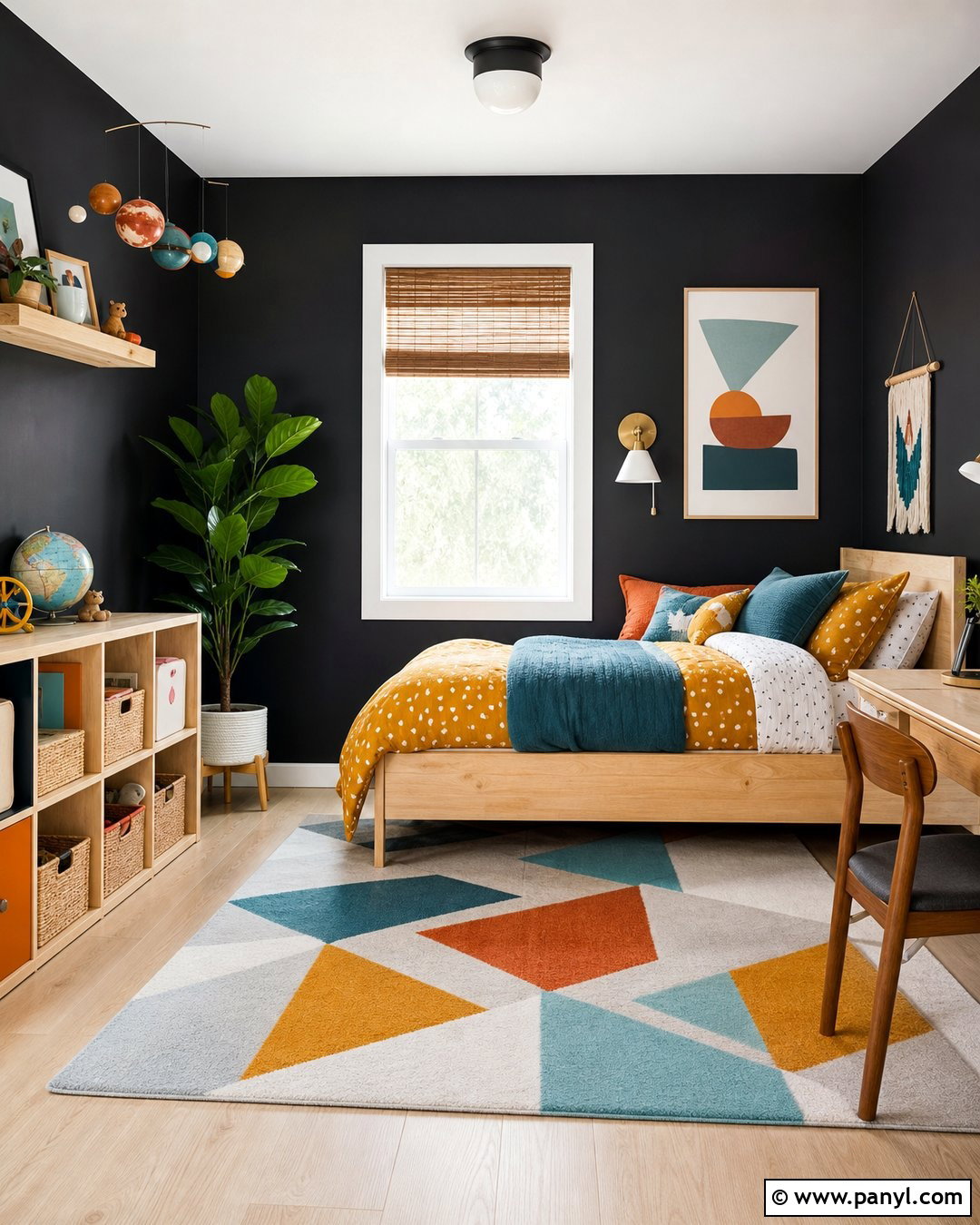 Black Kids Room - 35 black painted room ideas