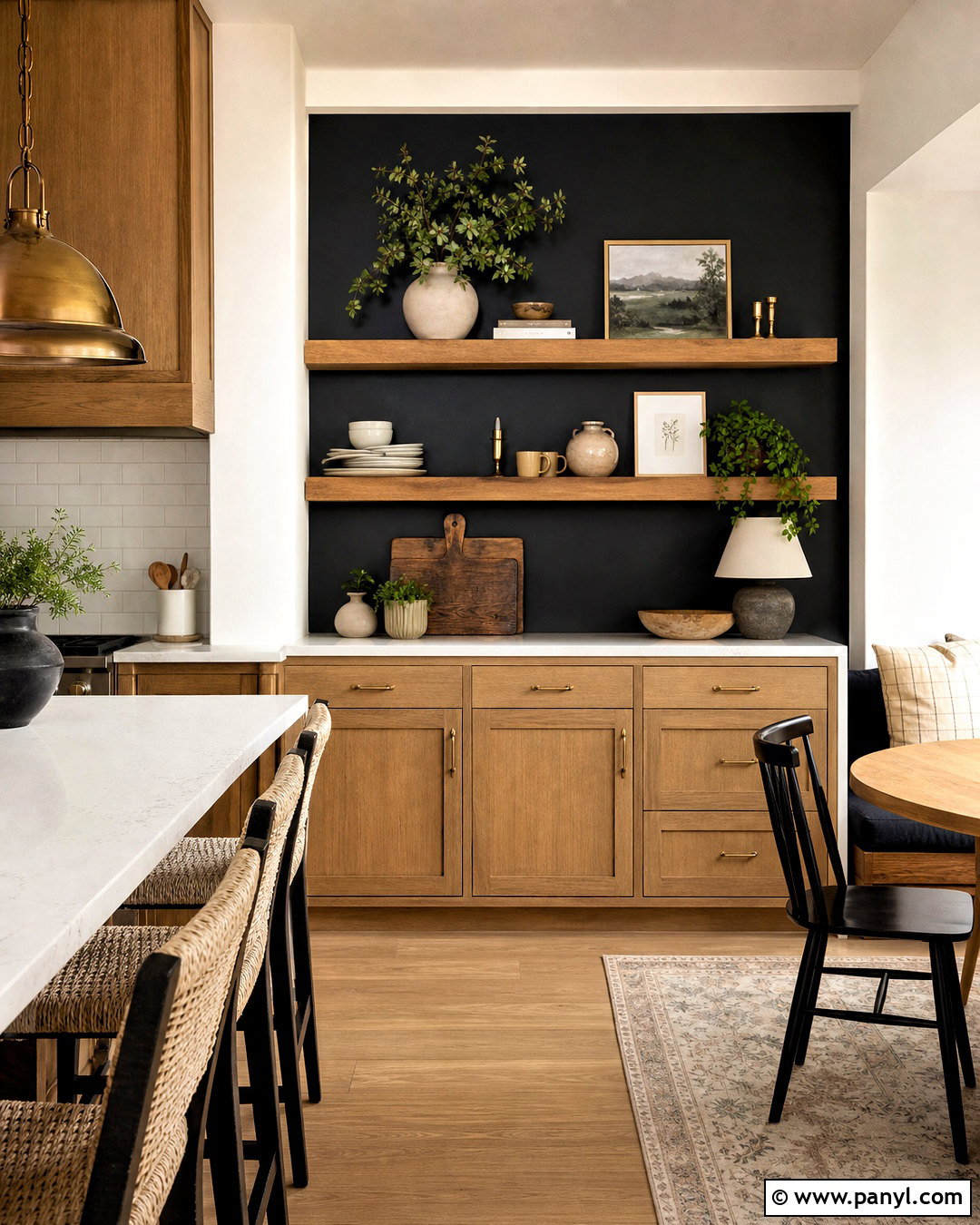 Black Kitchen Accent Wall - 20 paint ideas for kitchen walls