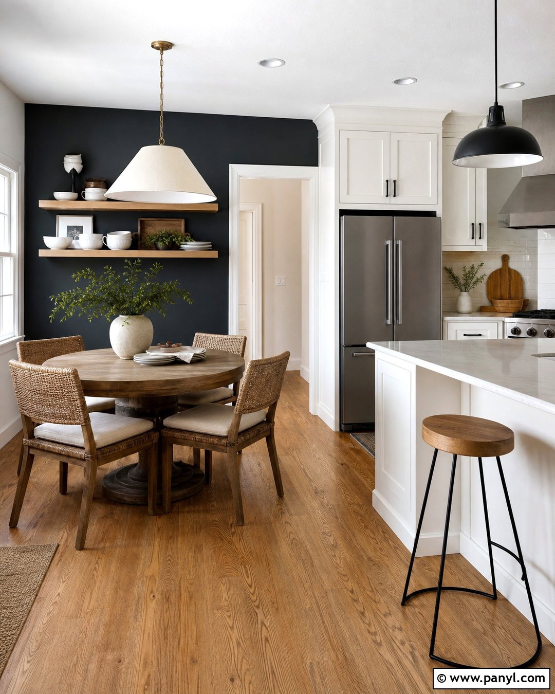 Black Kitchen Accent Wall - 25 Wall Accent Paint Ideas