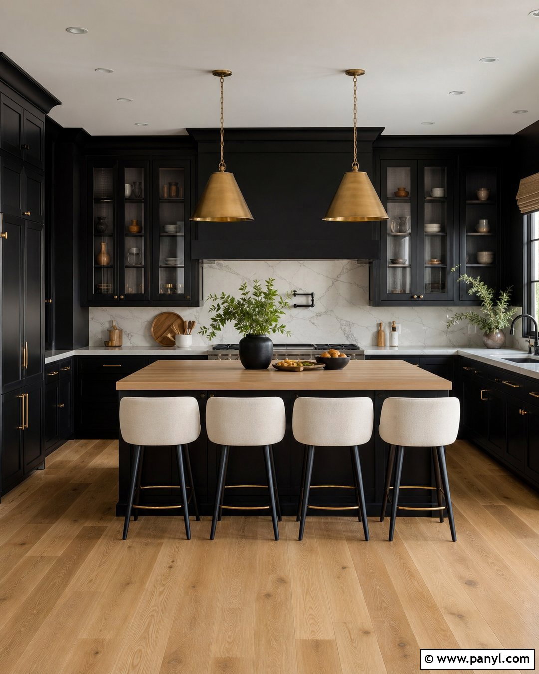 Black Kitchen Cabinets With Black Walls - 20 Kitchen Cabinets Matching Wall Color Ideas