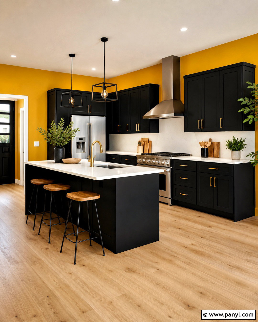 Black Kitchen Cabinets With Yellow Walls - 20 What Color Kitchen Cabinets Go With Yellow Walls