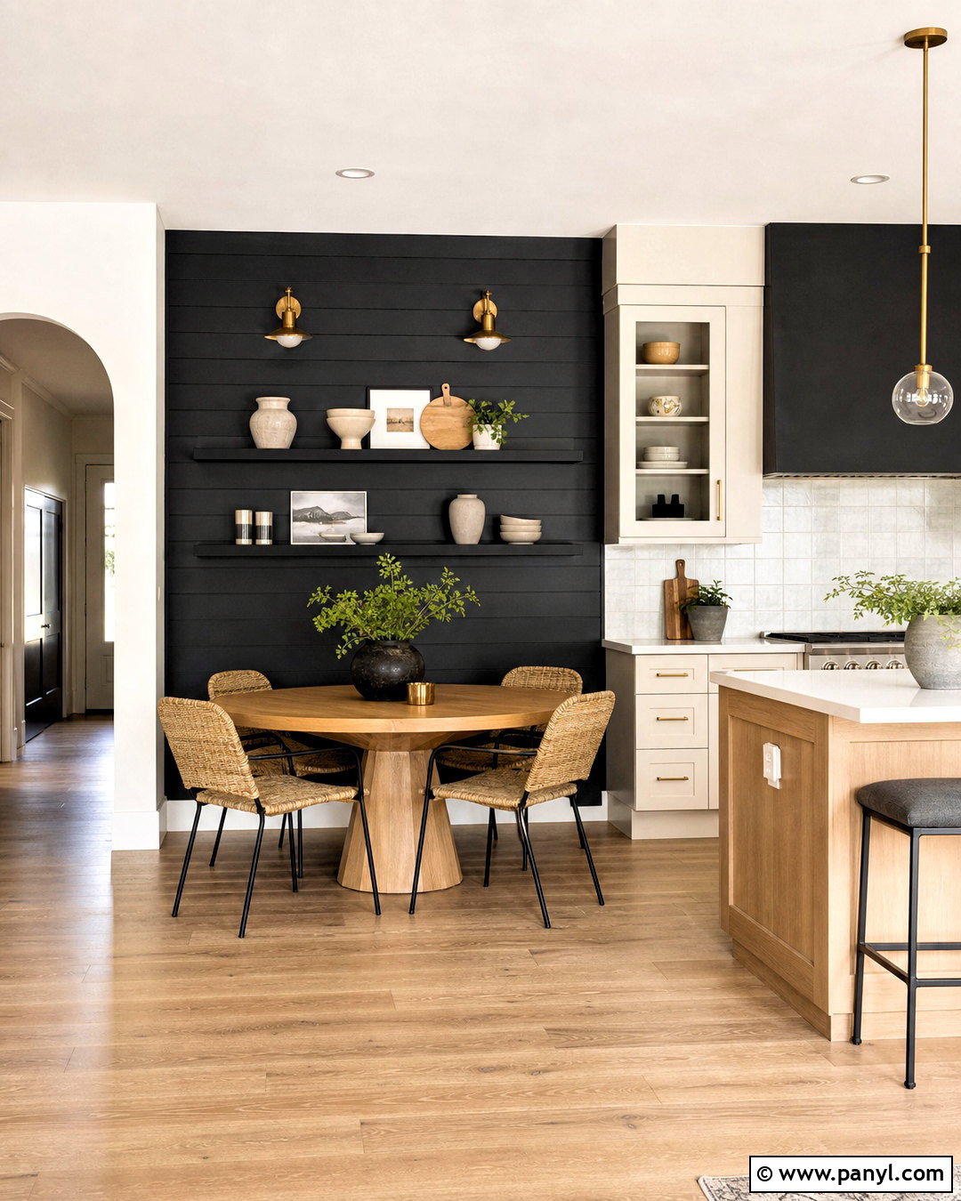 Black Kitchen Feature Wall - 20 kitchen feature wall ideas
