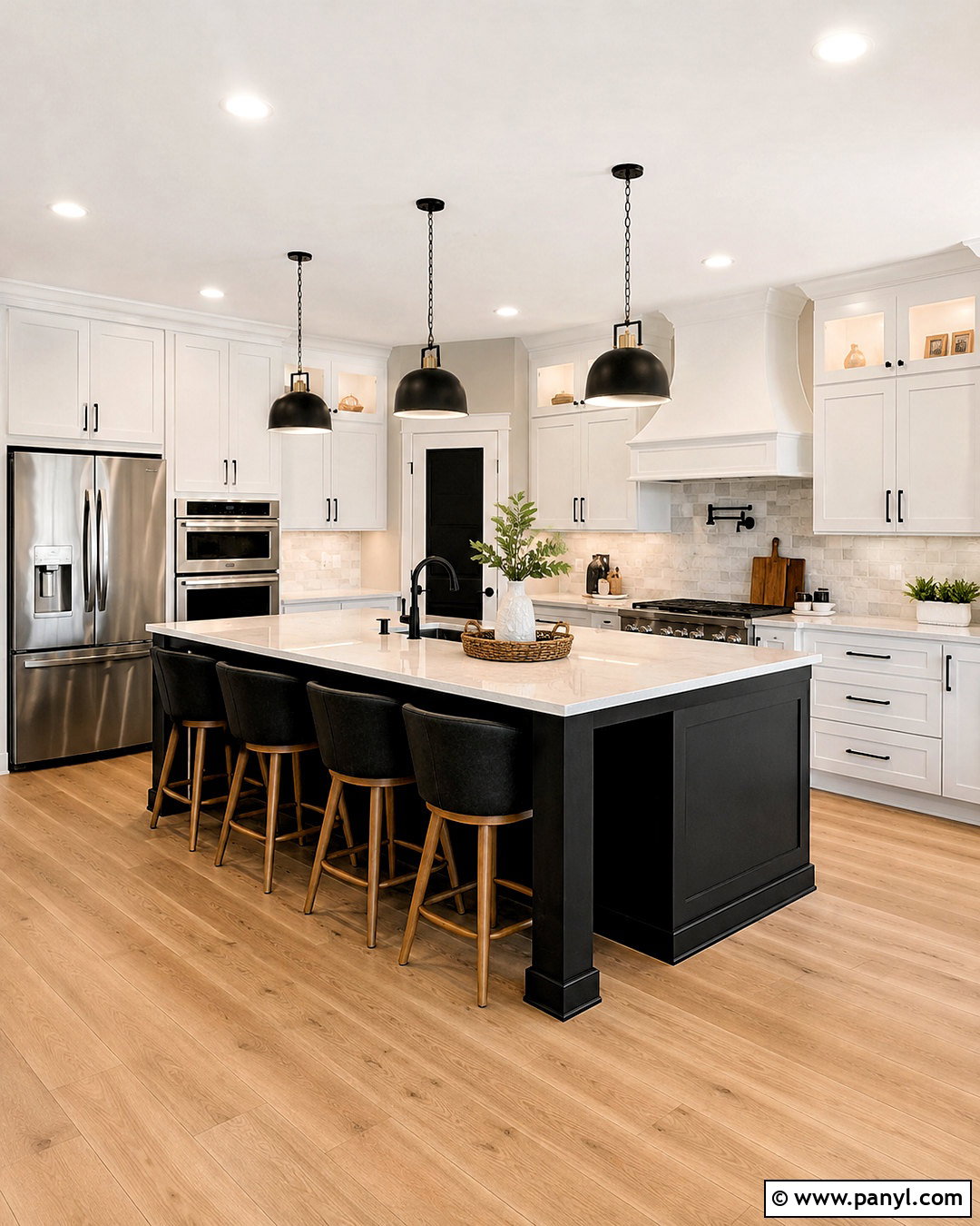 Black Kitchen Island With White Cabinets - 20 black kitchen inspiration ideas