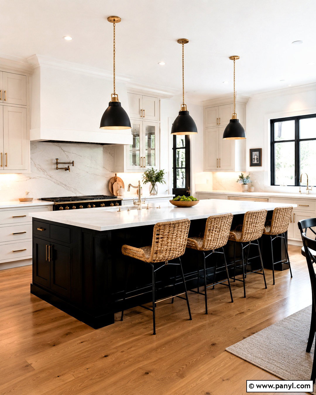 Black Kitchen Island With White Cabinets - 20 black kitchen design ideas