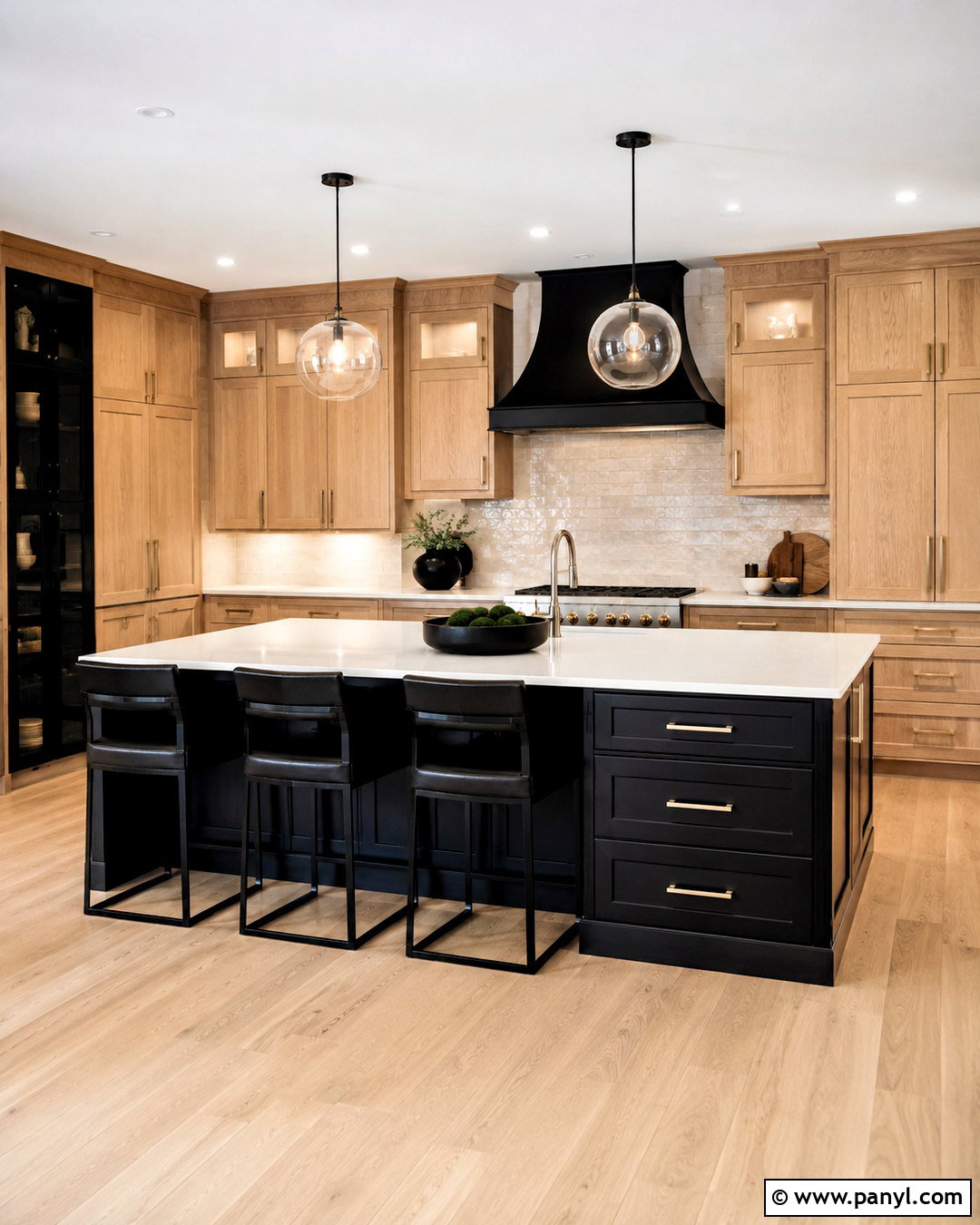 Black Kitchen Island With Wood Cabinets - 20 black wood kitchen ideas