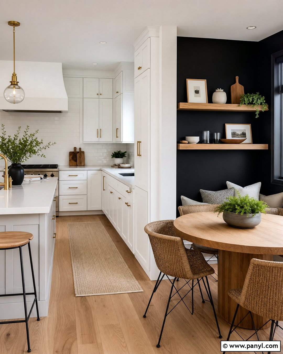 Black Kitchen Painted Wall - 20 Room One Wall Painted Ideas