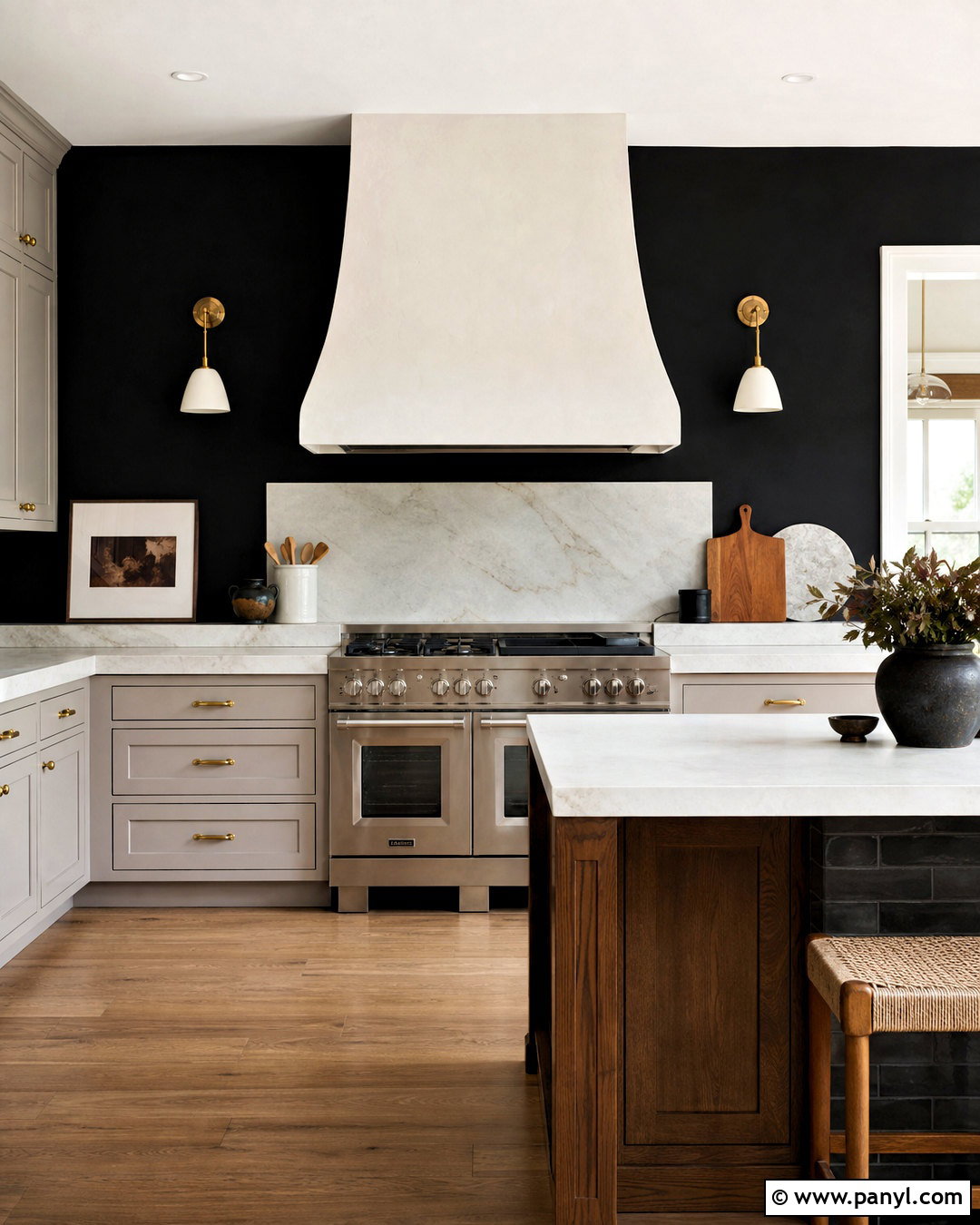 Black Kitchen Range Wall - 20 black kitchen wall ideas