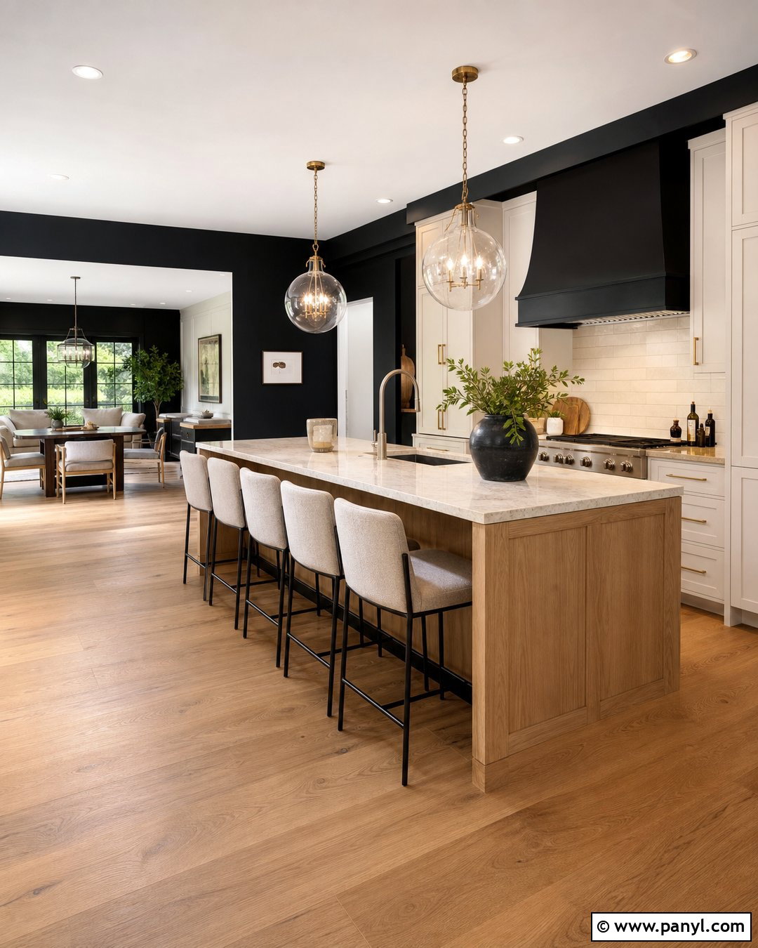 Black Kitchen Walls In An Open Kitchen - 30 black walls kitchen ideas