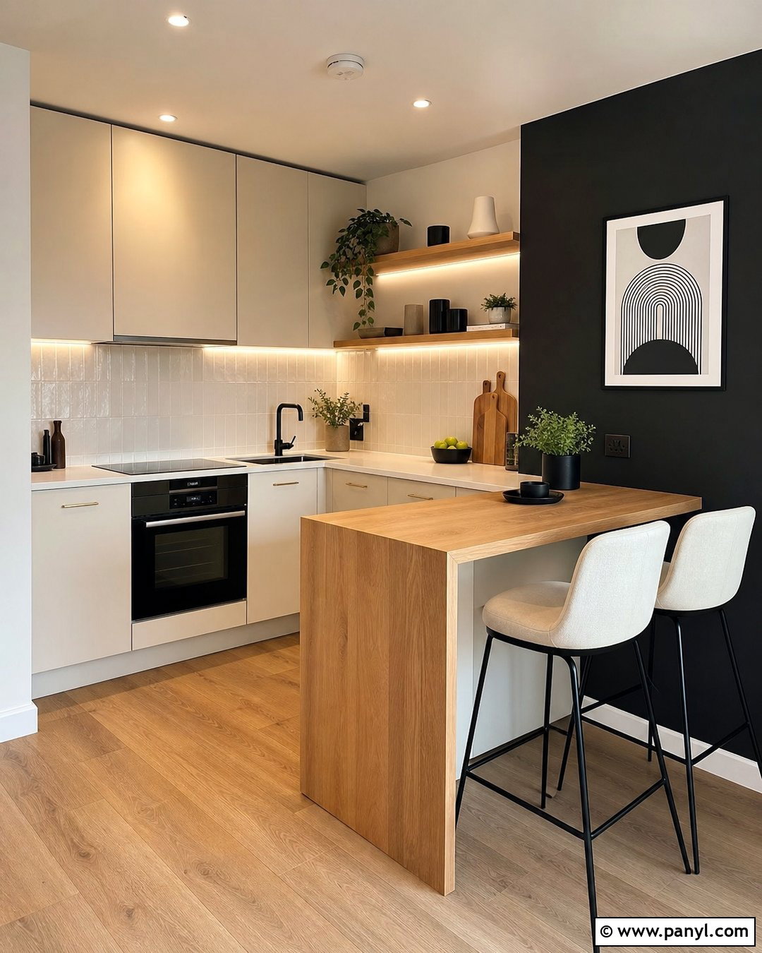 Black Kitchen Walls In a Small Kitchen - 20 Contemporary Kitchen Black Walls