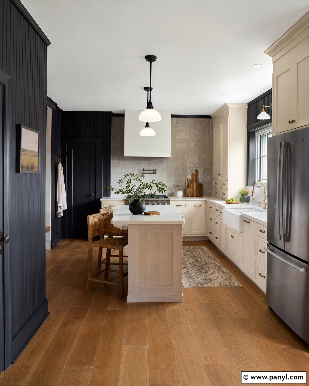 Black Kitchen Walls With Beadboard - 30 black walls kitchen ideas