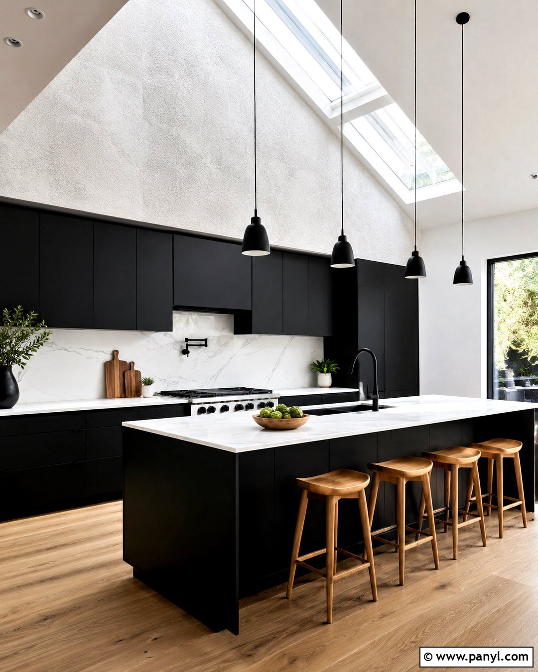 Black Kitchen With Skylights - 20 black kitchen design ideas
