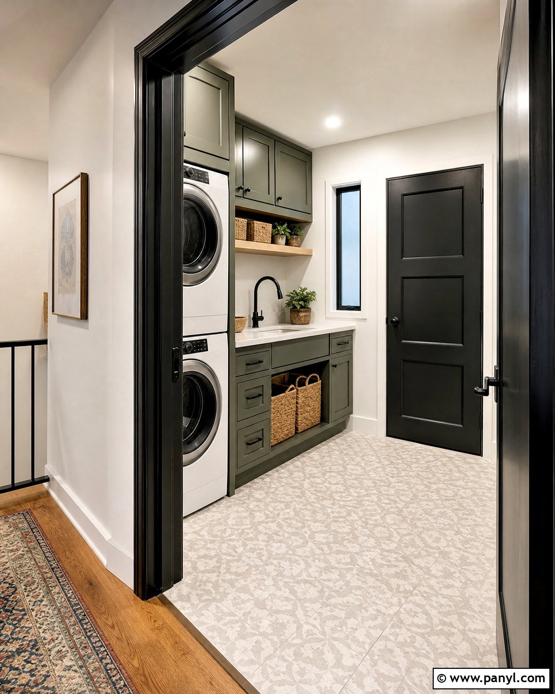 Black Laundry Room Door With Black Trim - 20 black interior doors with black trim ideas