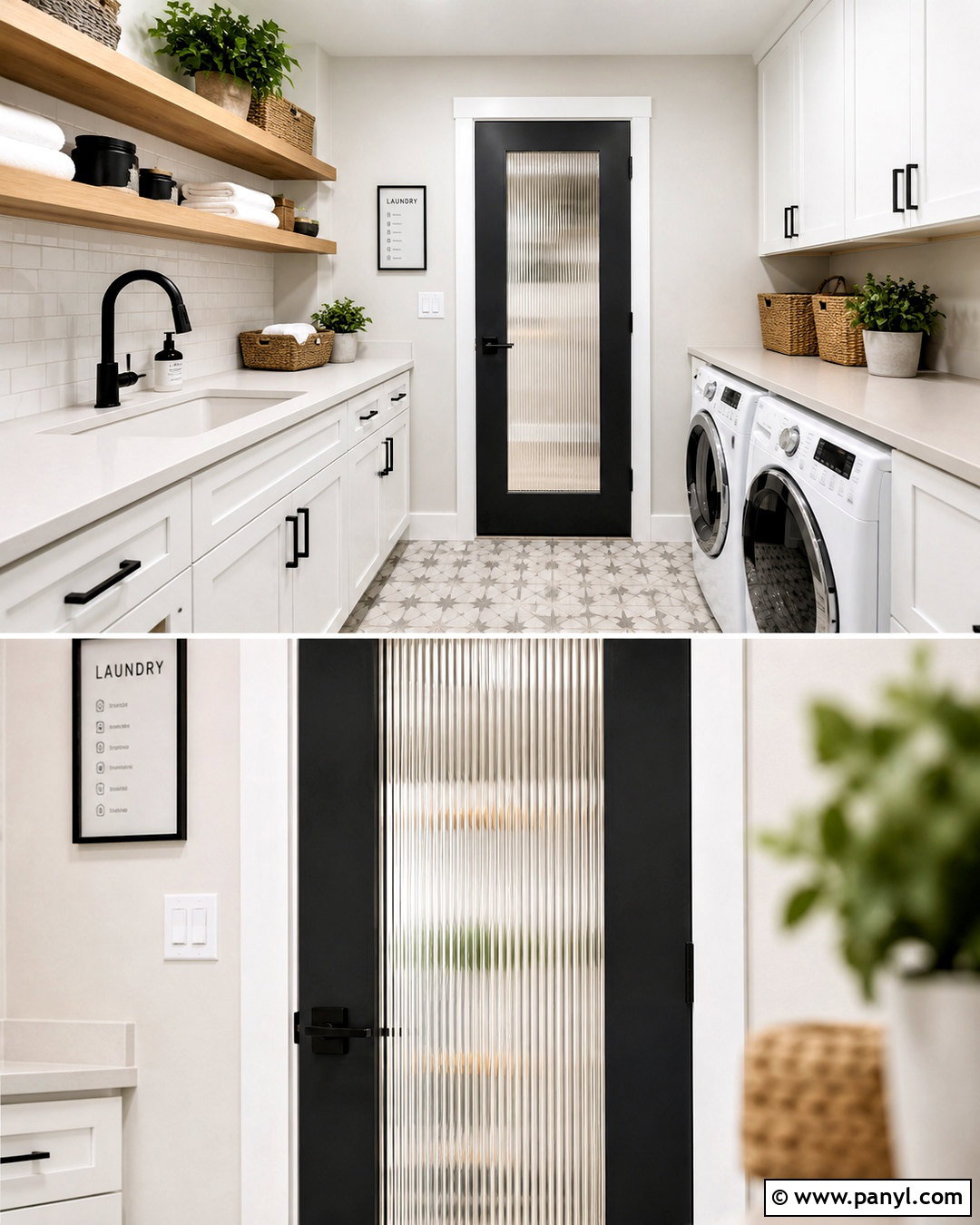 Black Laundry Room Door With White Trim - 20 black interior doors with white trim ideas