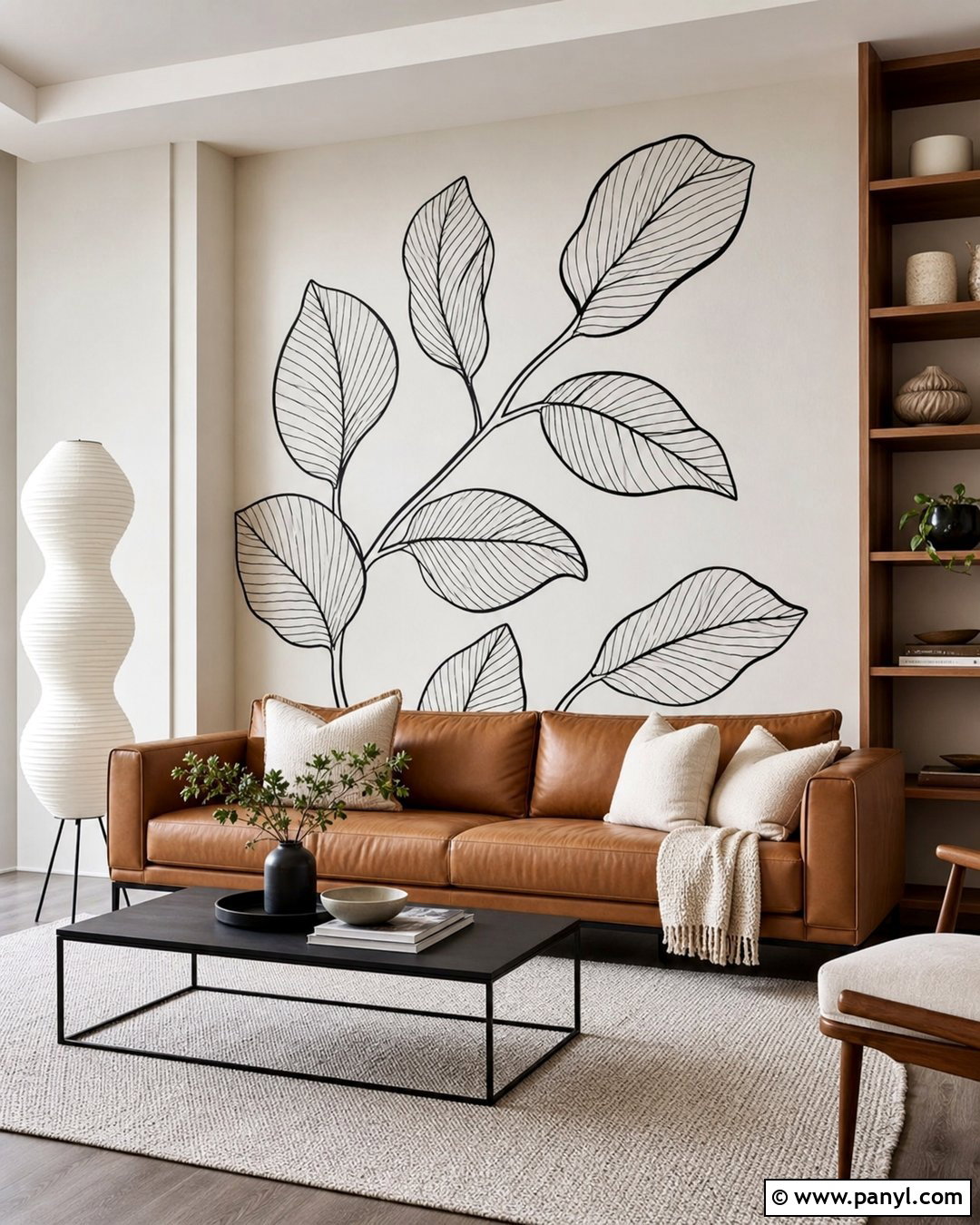 Black Leaf Wall Painting - 20 Wall Paint Leaves