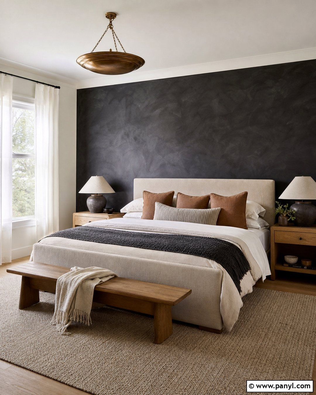 Black Limewash Accent Wall - 30 Accent Wall Black Ideas