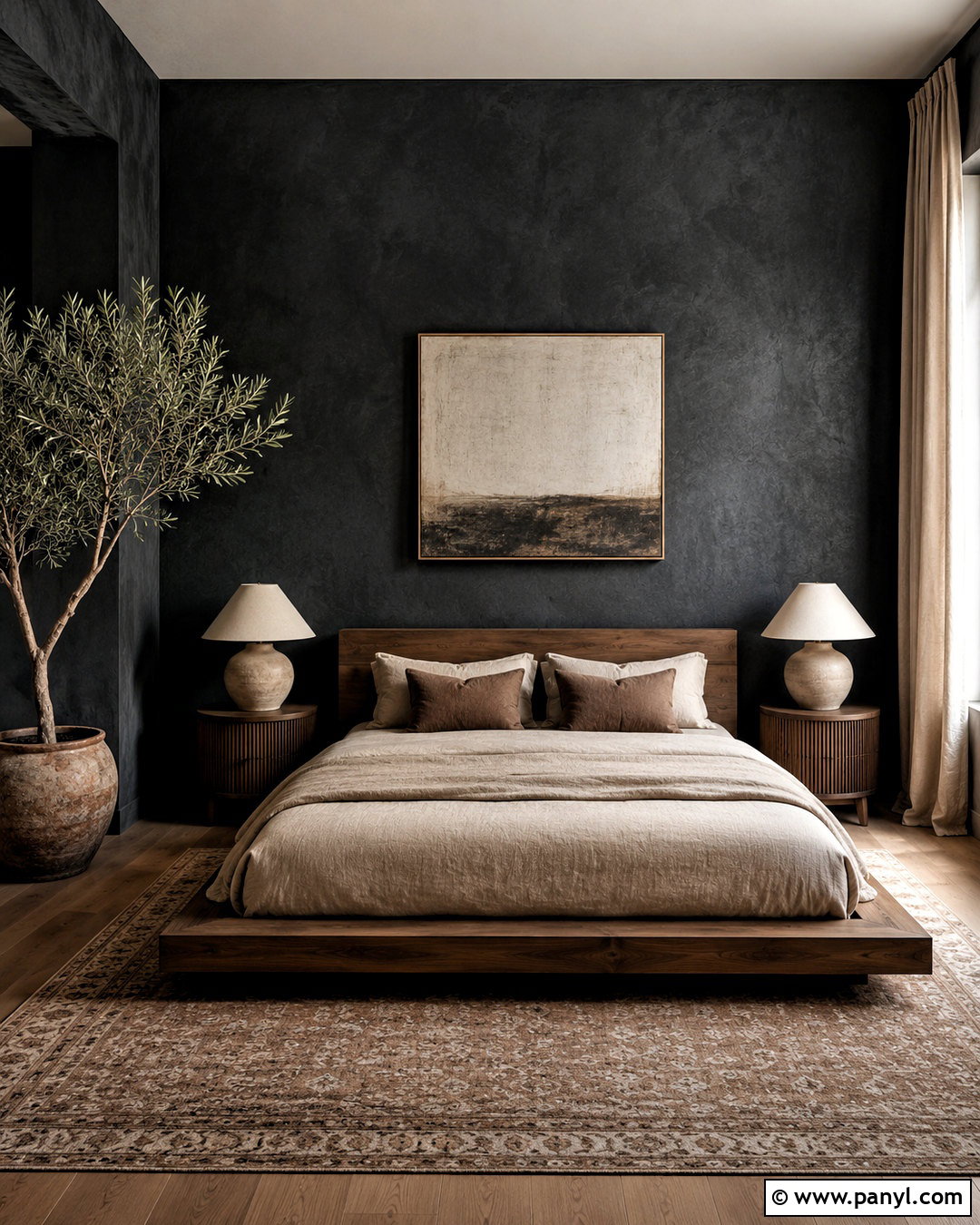 Black Limewash Bedroom Walls - 20 black walls bedroom ideas
