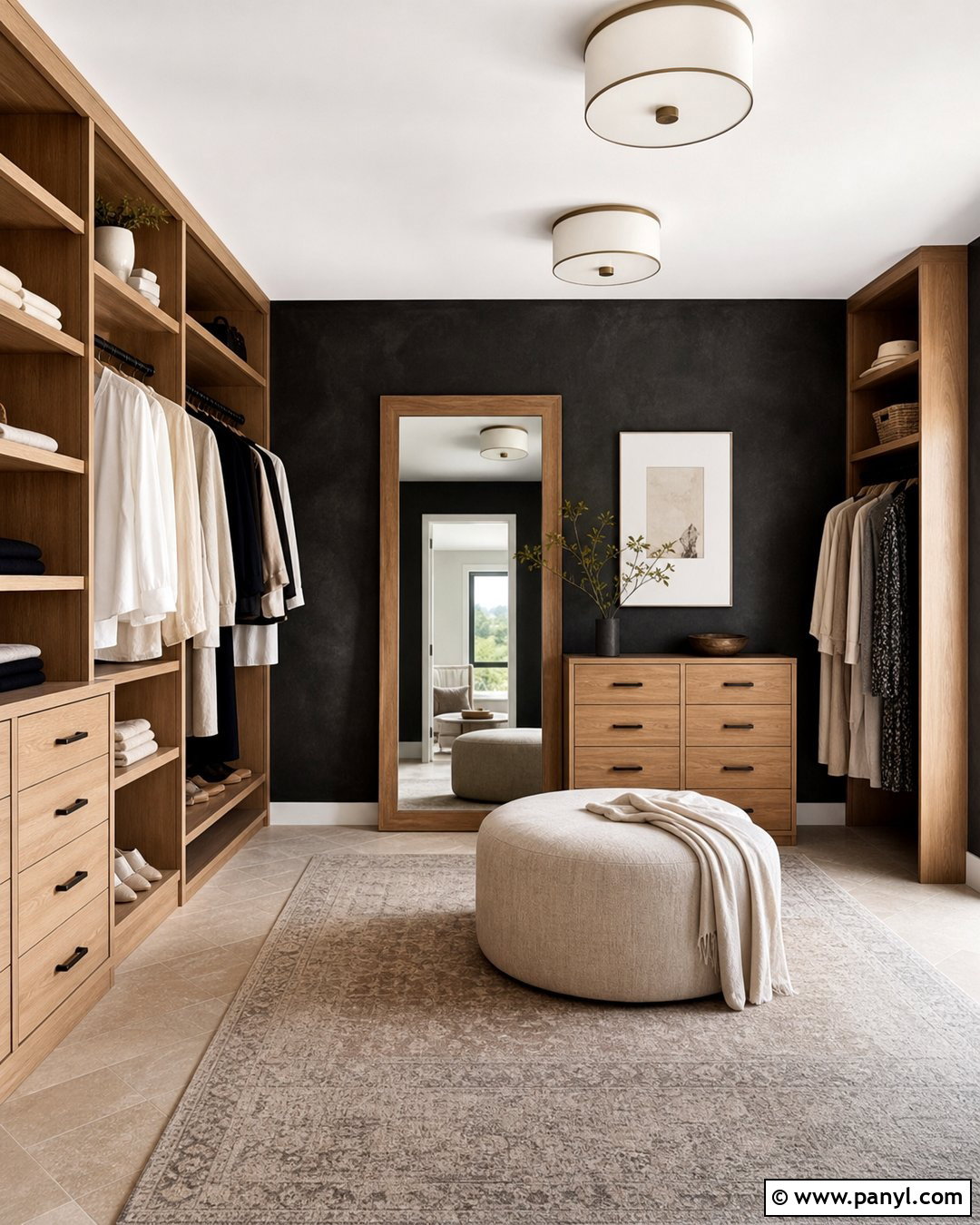Black Limewash Closet Wall - 20 Black Accent Wall Closet Ideas