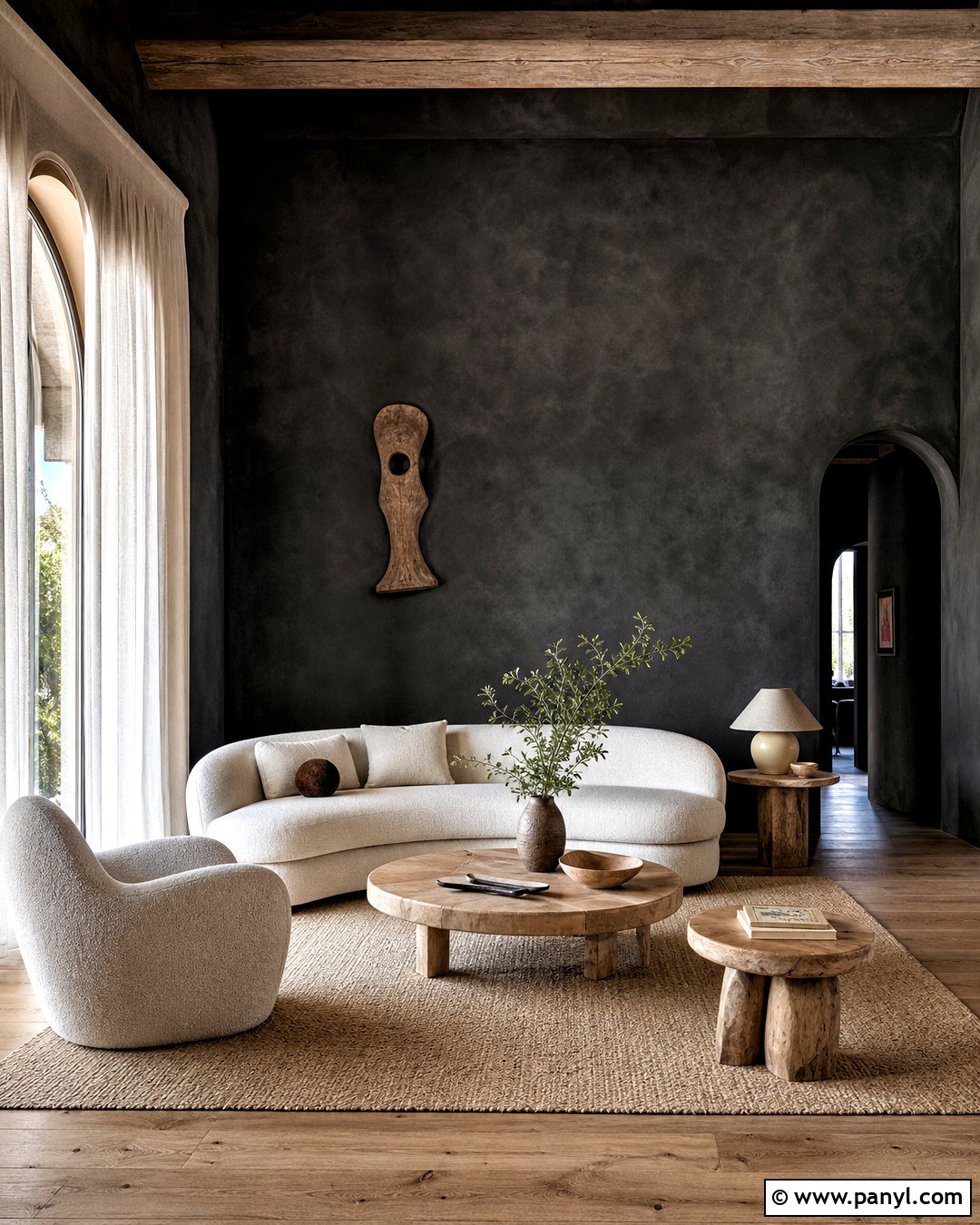 Black Limewash Wall - 20 black wall background ideas