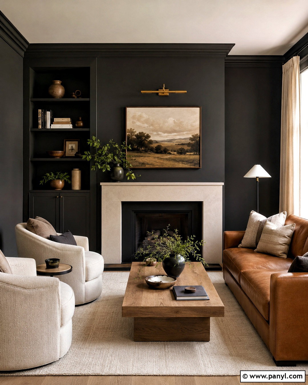 Black Living Room Fireplace Wall - 20 black living room walls