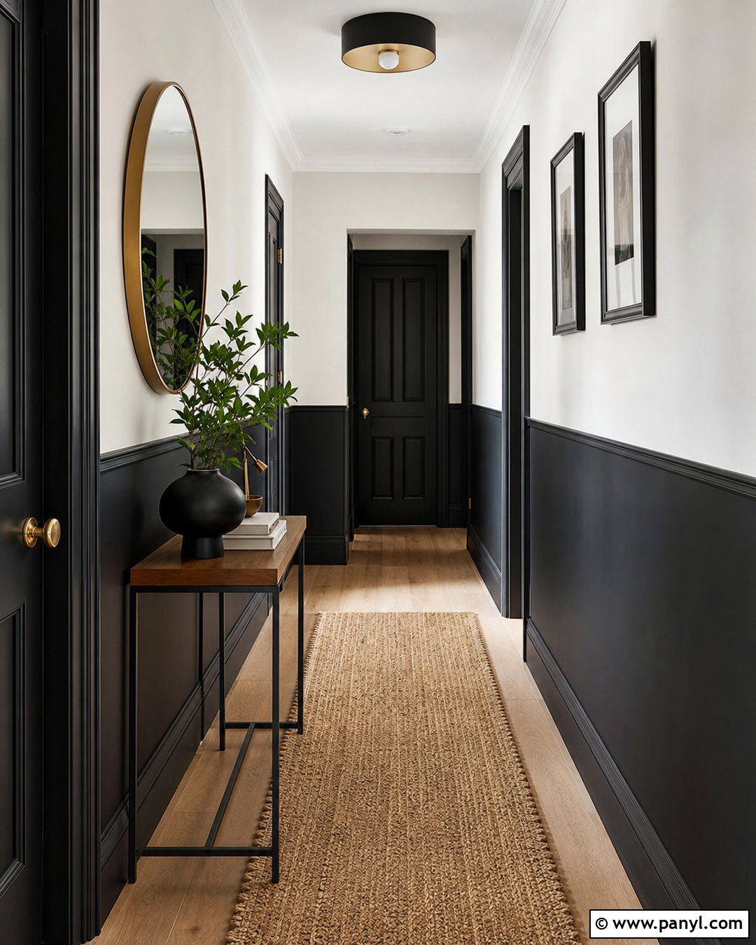 Black Lower Half Wall - 20 Lower Half Wall Painted Ideas