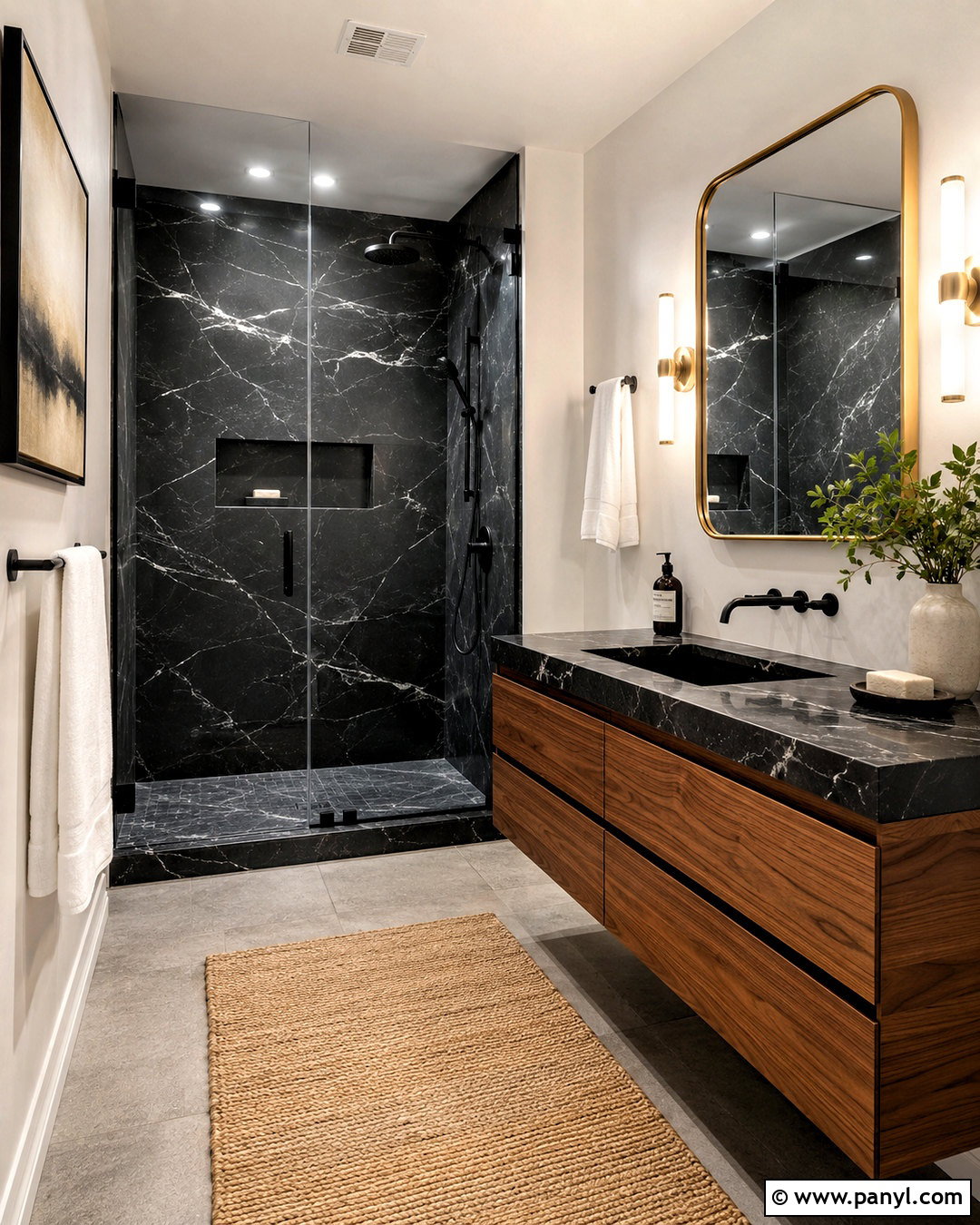 Black Marble Bathroom - 20 marble texture ideas