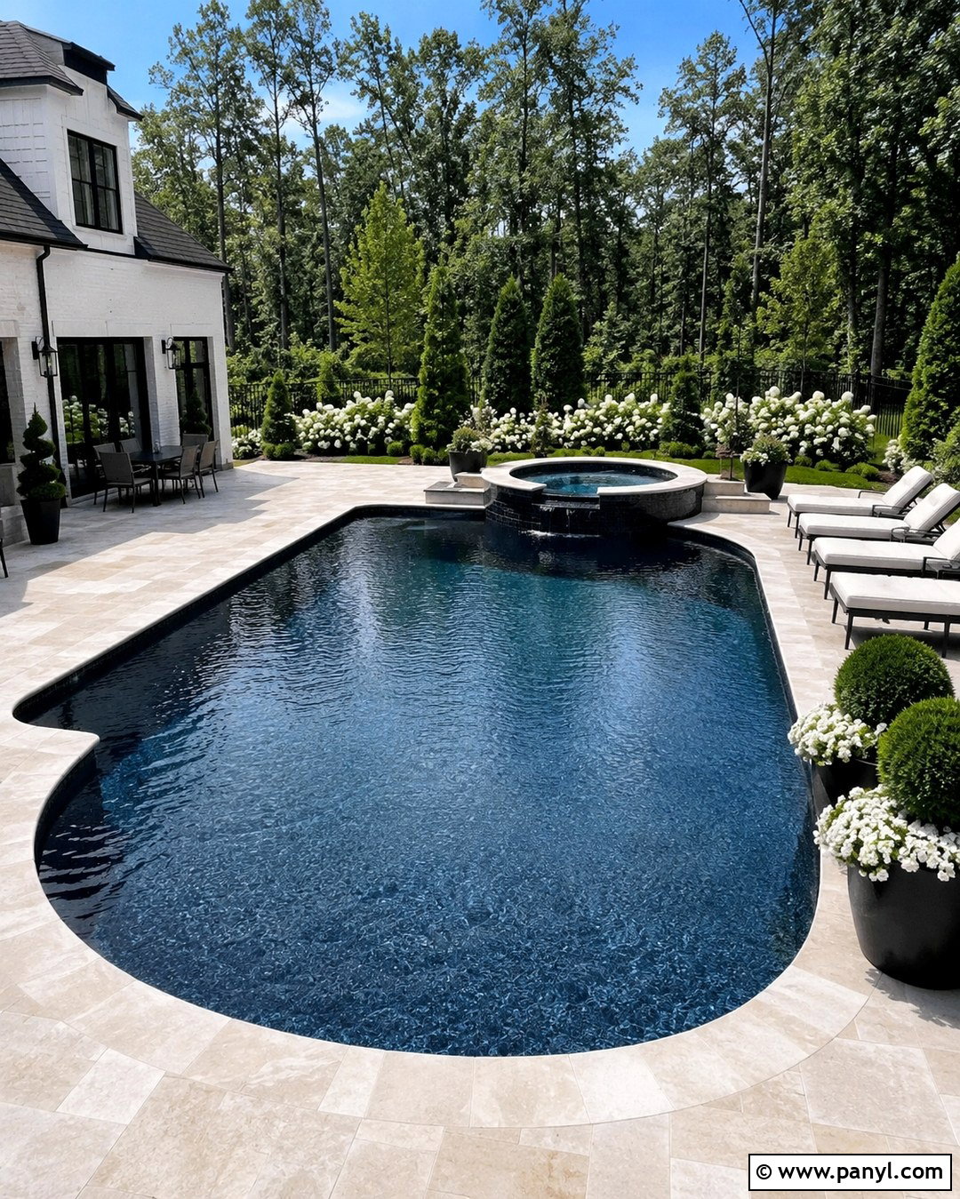 Black Marble PebbleTec Pool - 20 pebble tech colors