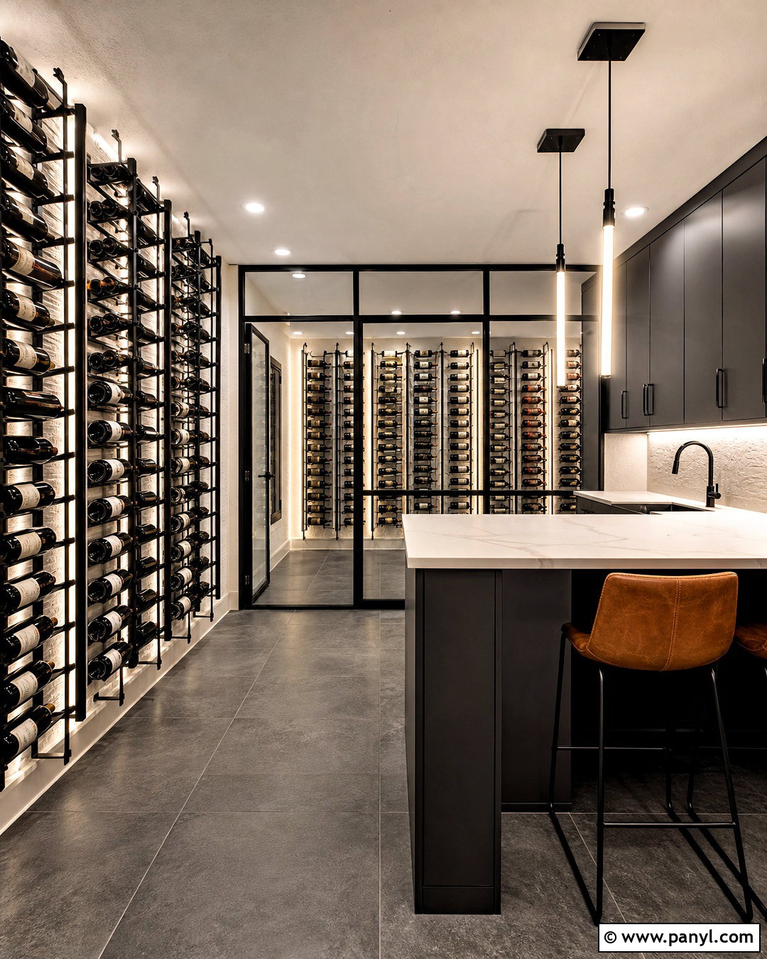 Black Metal Basement Wine Cellar - 20 wine cellar ideas basement ideas