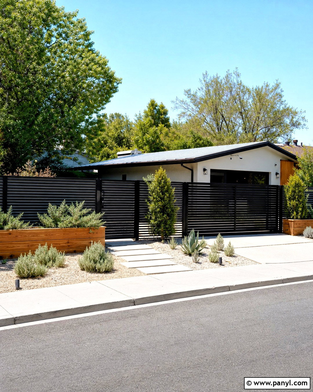 Black Metal Fence Wall - 20 fence wall design ideas