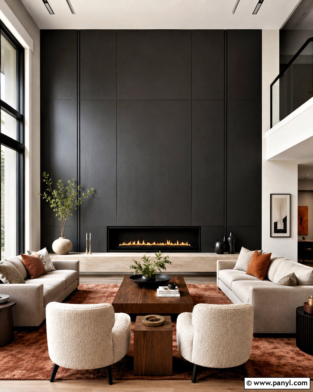 Black Metal Wall Panel Fireplace - 20 metal wall panel ideas