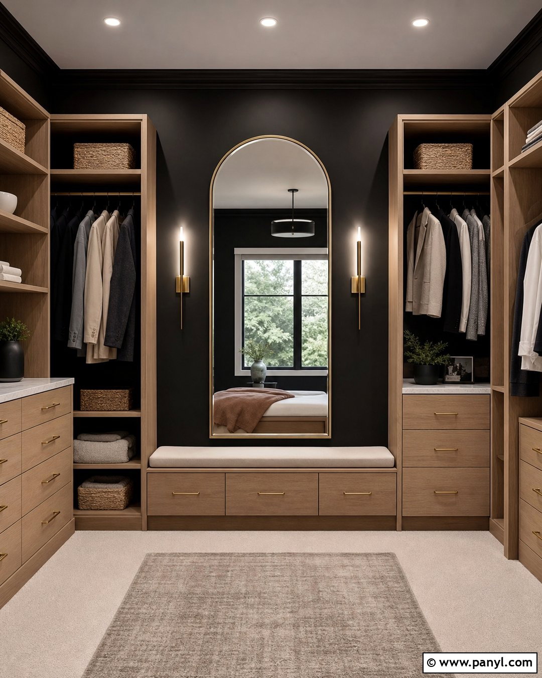 Black Mirrored Closet Wall - 20 Black Accent Wall Closet Ideas