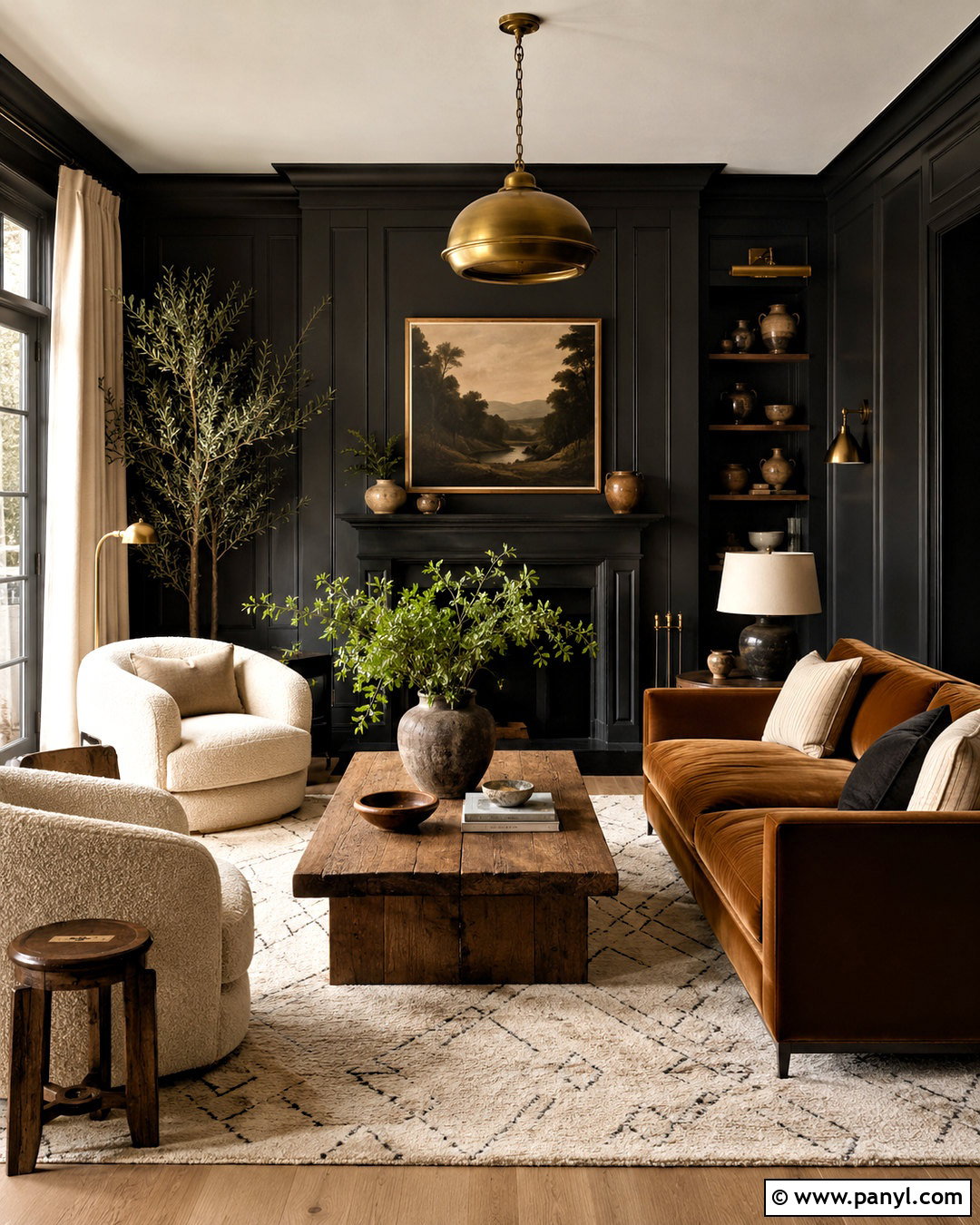 Black Moody Living Room - 20 moody living room ideas