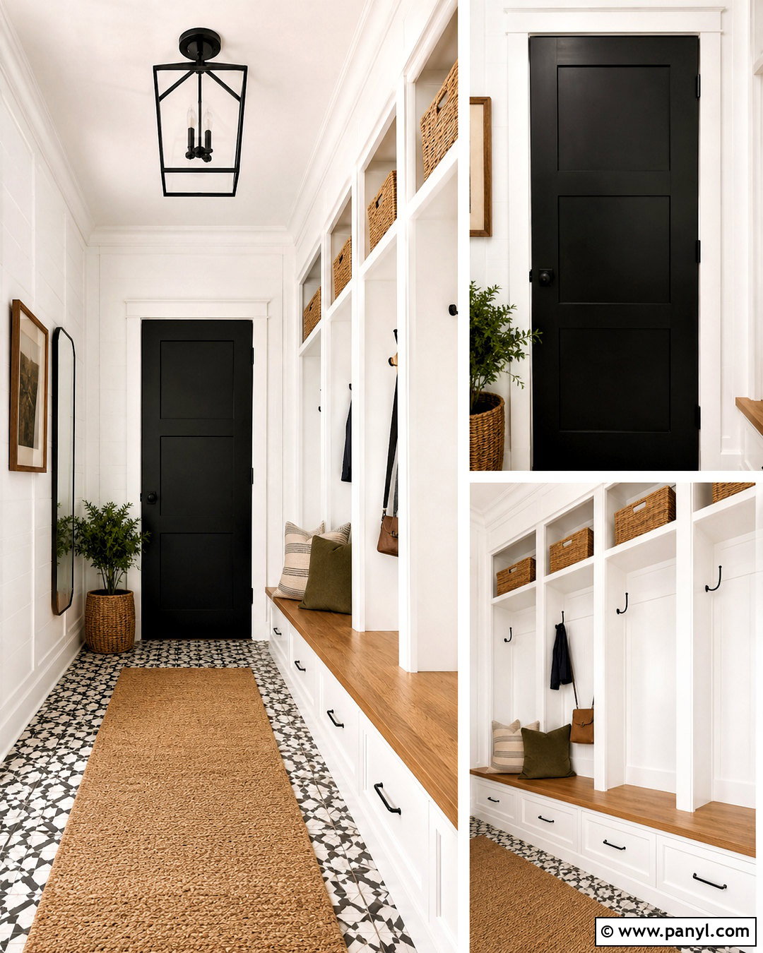 Black Mudroom Door With White Trim - 20 black interior doors with white trim ideas