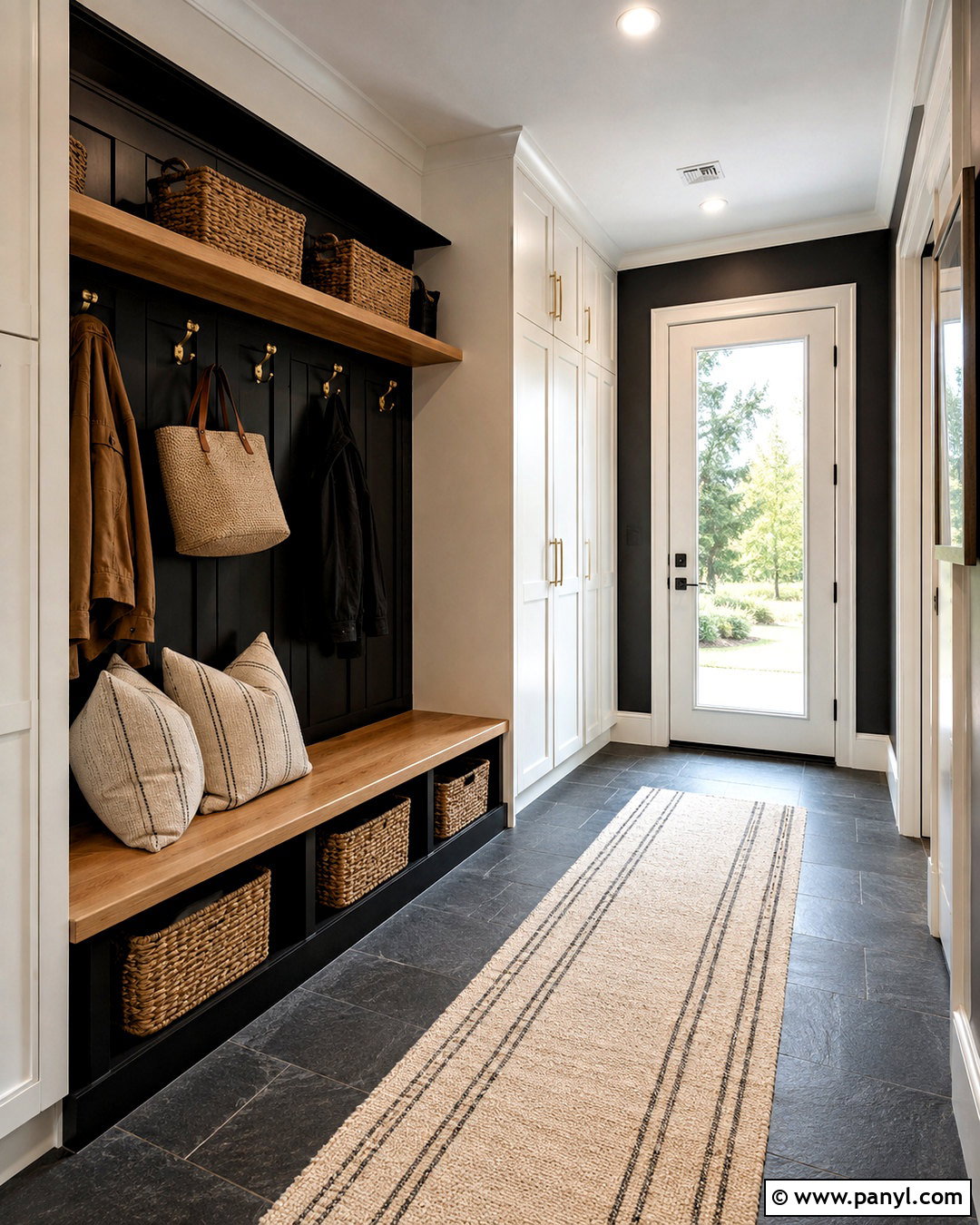 Black Mudroom Walls - 40 Black Painted Walls